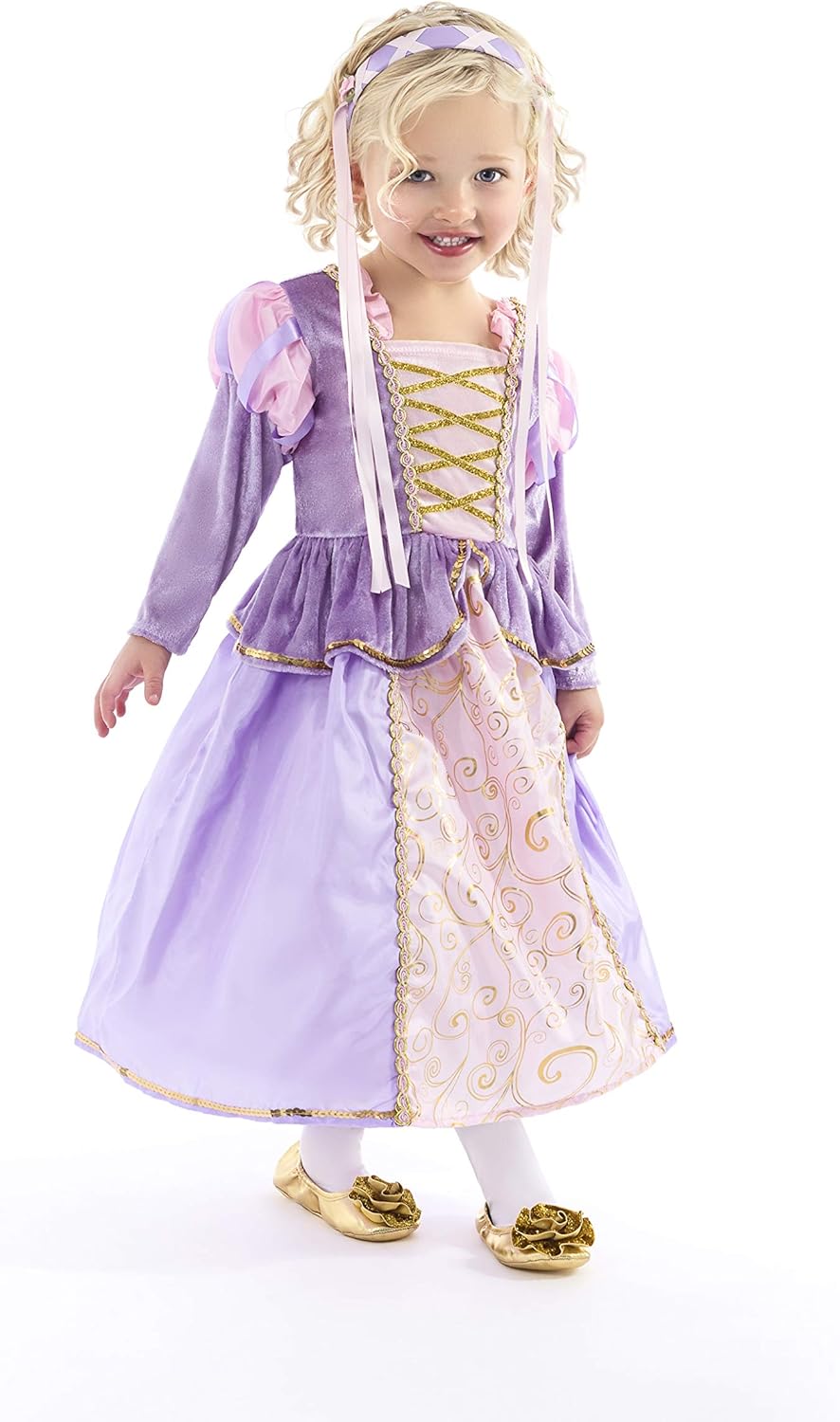 Little Adventures Classic Rapunzel Princess Dress Up Costume - Machine Washable Girls Child Pretend Play and Party Outfit - Image 4