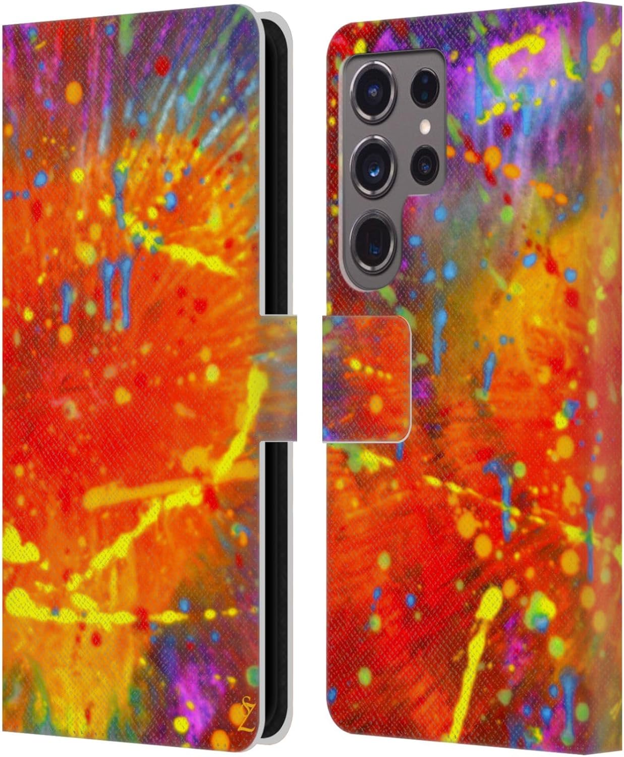 Head Case Designs Officially Licensed Suzan Lind Tropical Hibiscus Colours & Patterns Leather Wallet Case Compatible with Samsung Galaxy S24 Ultra 5G