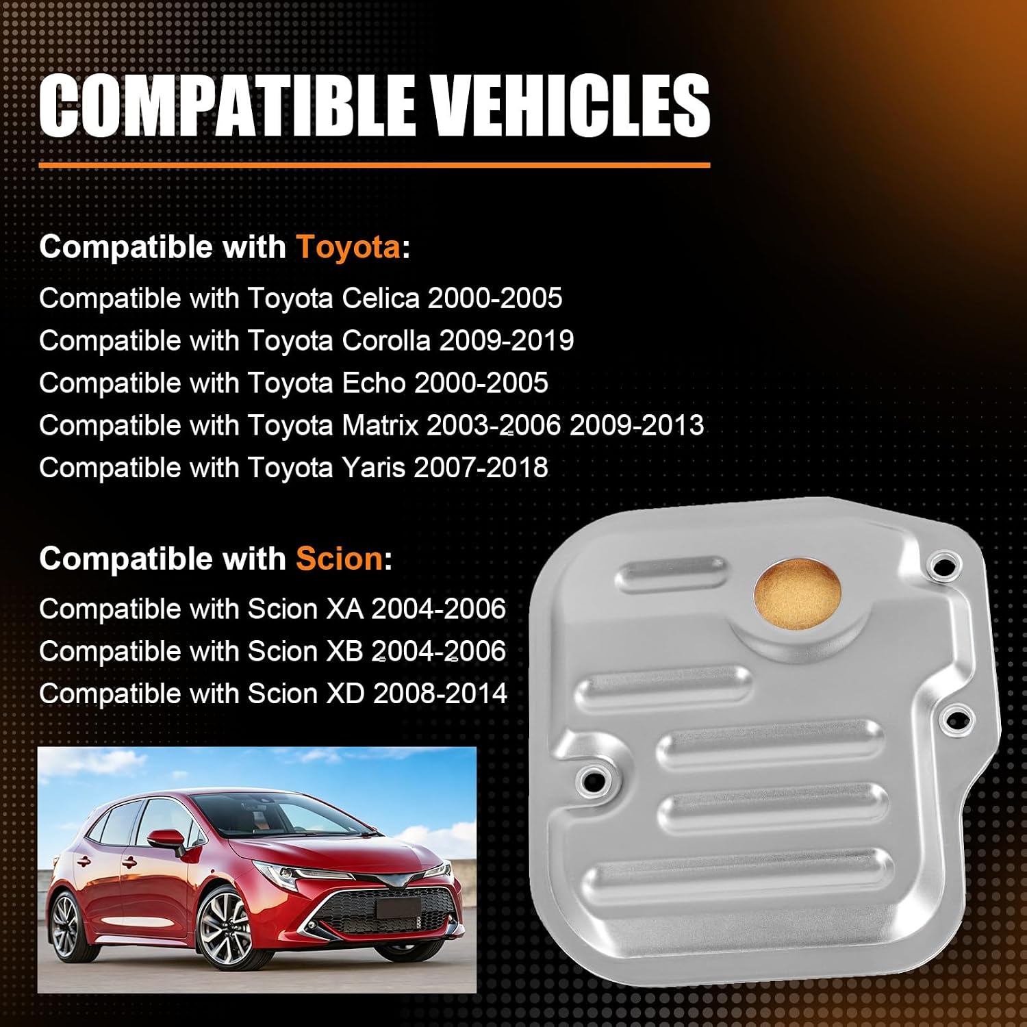 JDMSPEED U341E Automatic Transmission Filter Oil Pan Gasket Kit | Compatible with Toyota Celica/Corolla/Echo/Matrix/Yaris for Scion XA/XB/XD 2000-2019 Replaces#35330-0W020