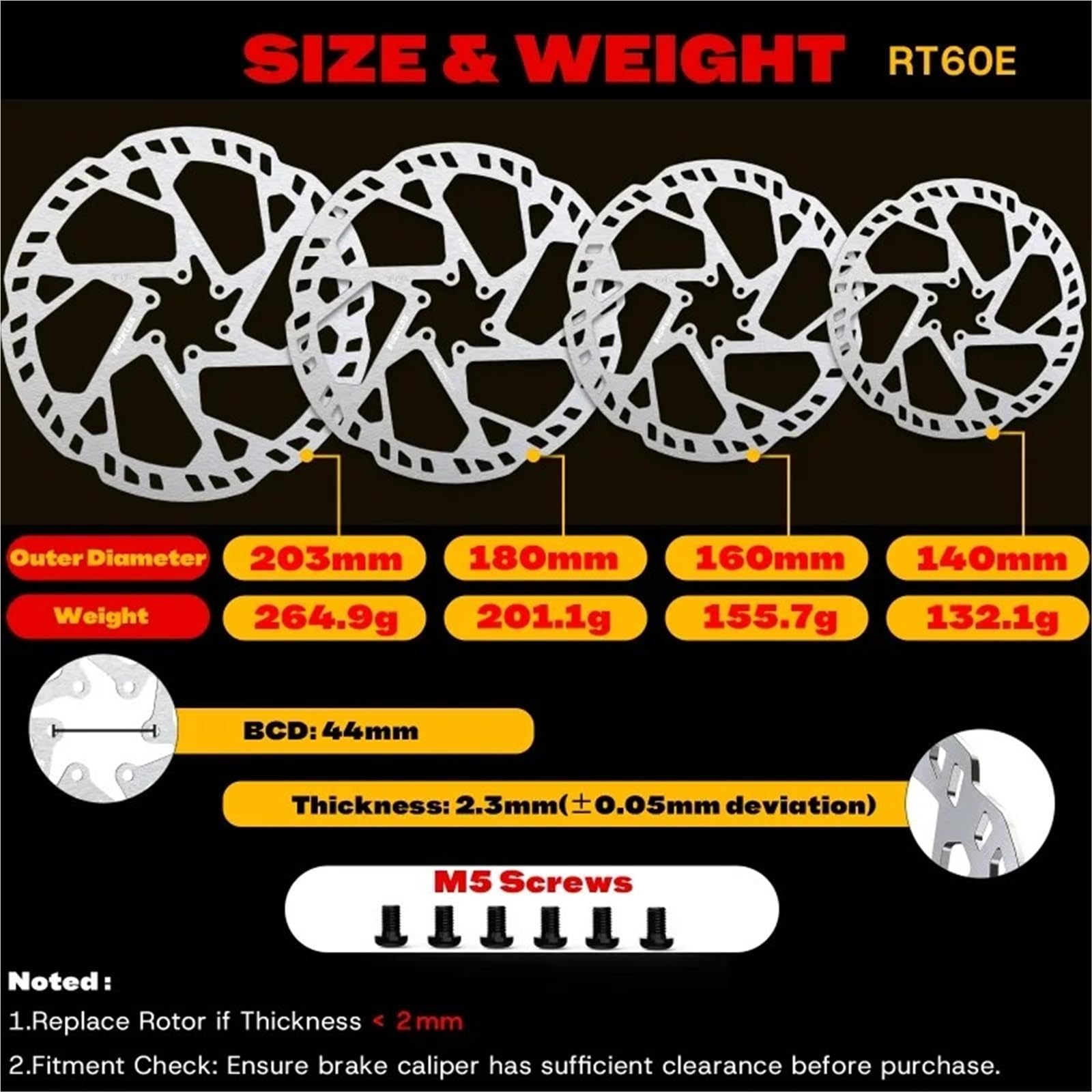 Genérico Compatible con rotores de Disco BUCKLOS de 2,3 mm.