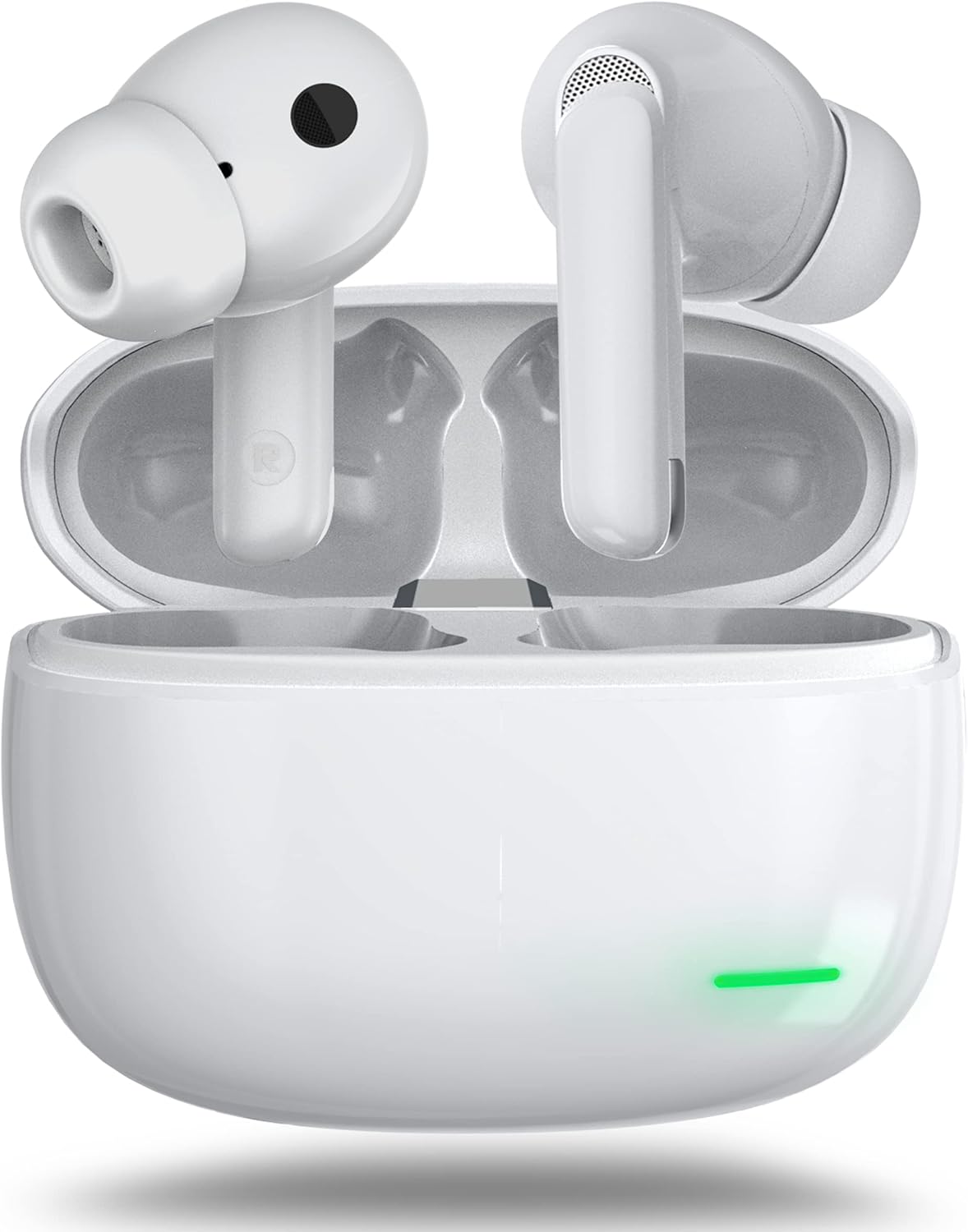 Chxrge Wireless Earbuds, (ANC) Noise Cancelling Earbuds, White Wireless