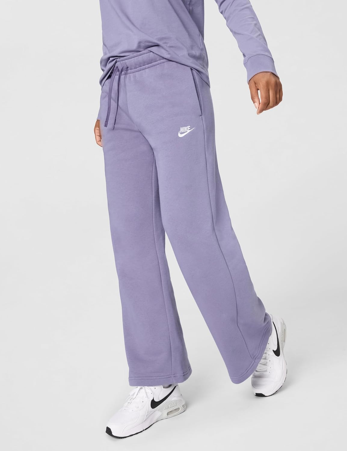 Nike Women's Sportswear Club Fleece Mid-Rise Wide-Leg Sweatpants - Image 6