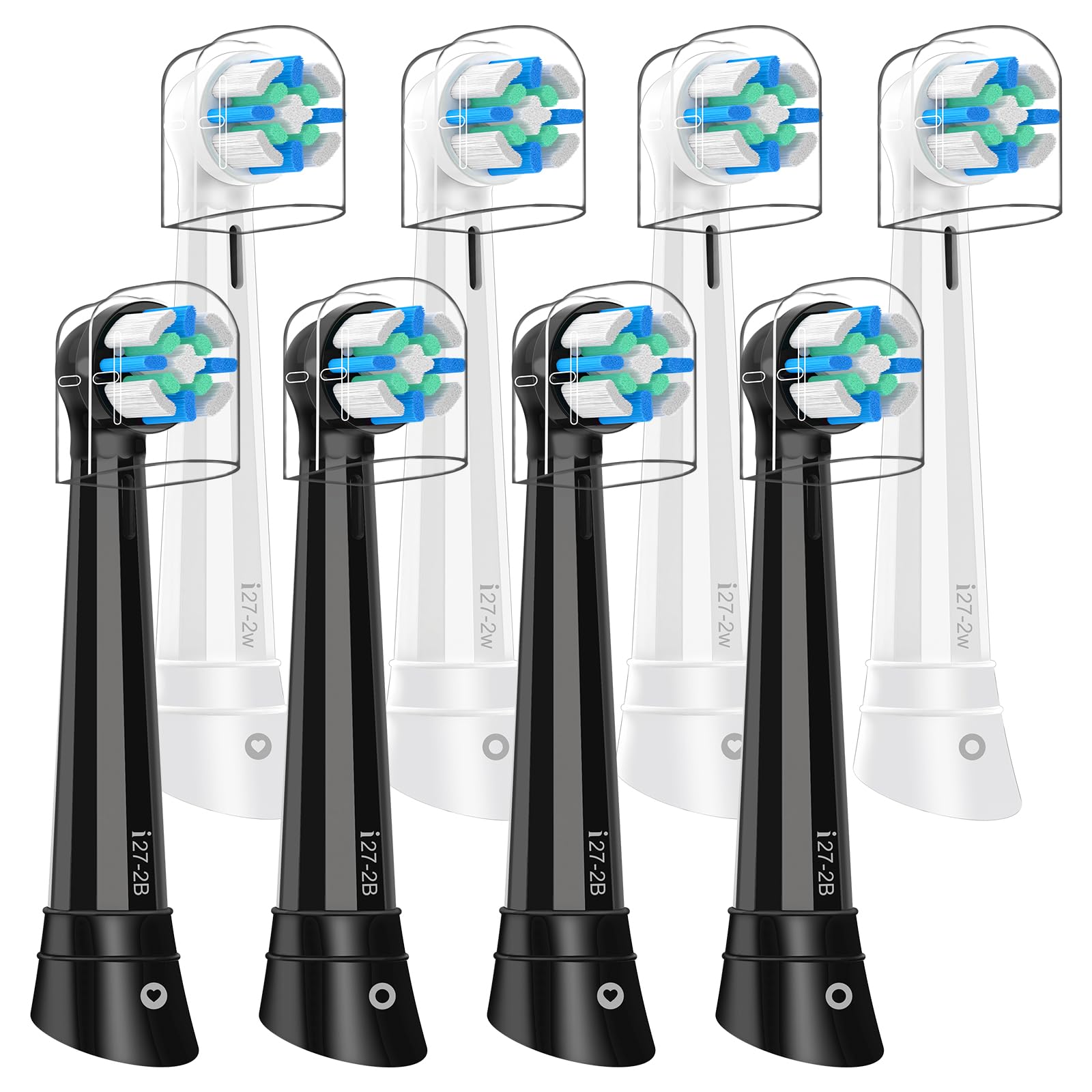 8 Pack Smart Cleaning Replacement Heads Compatible with Oral B iO 2 3 4 5 6 7 8