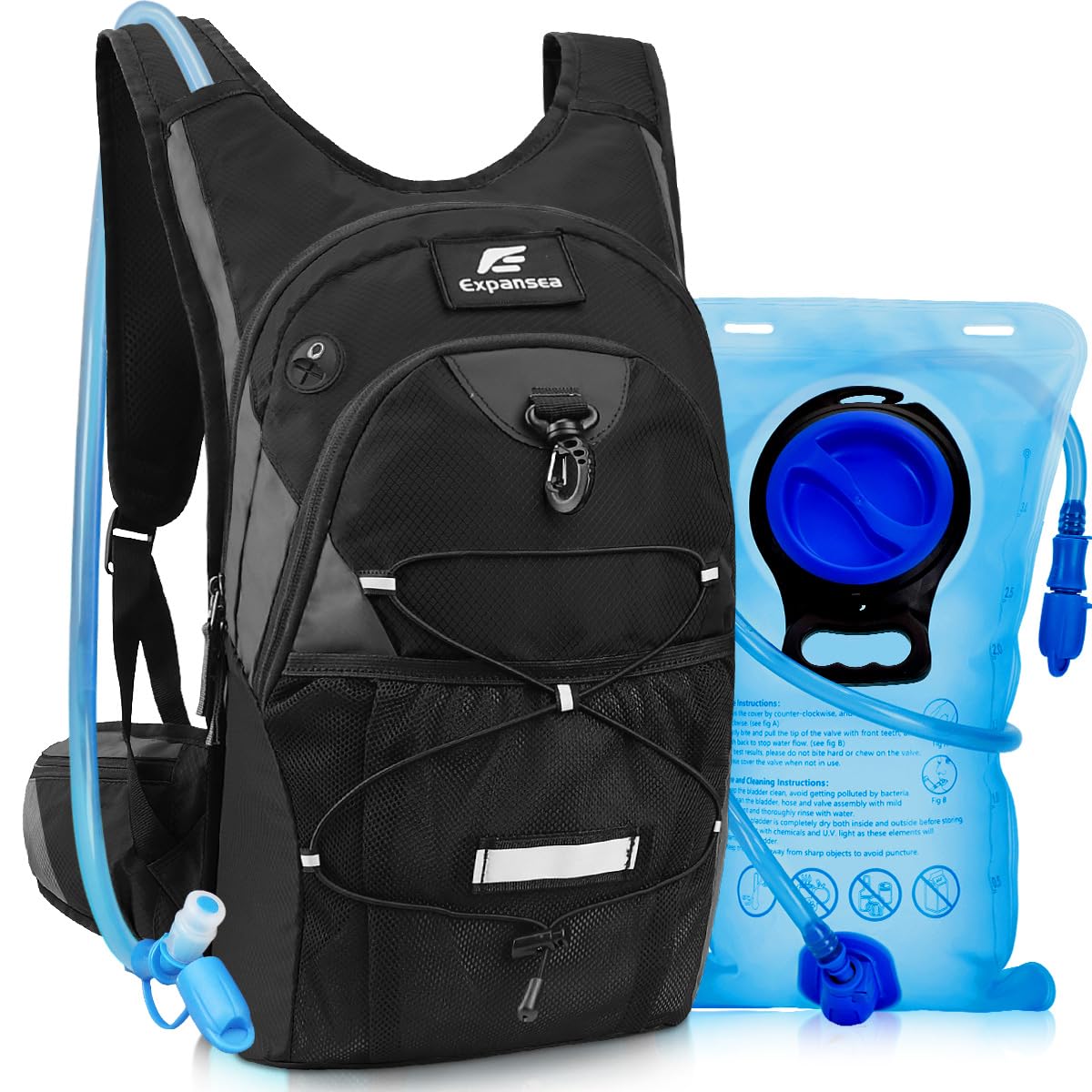 Mochila de hidratación con 3L Bolsa de Agua, Mochila Impermeable para Exteriores, Adecuado para Deportes al Aire Libre, Correr, Ciclismo, Senderismo, Escalada, esquí