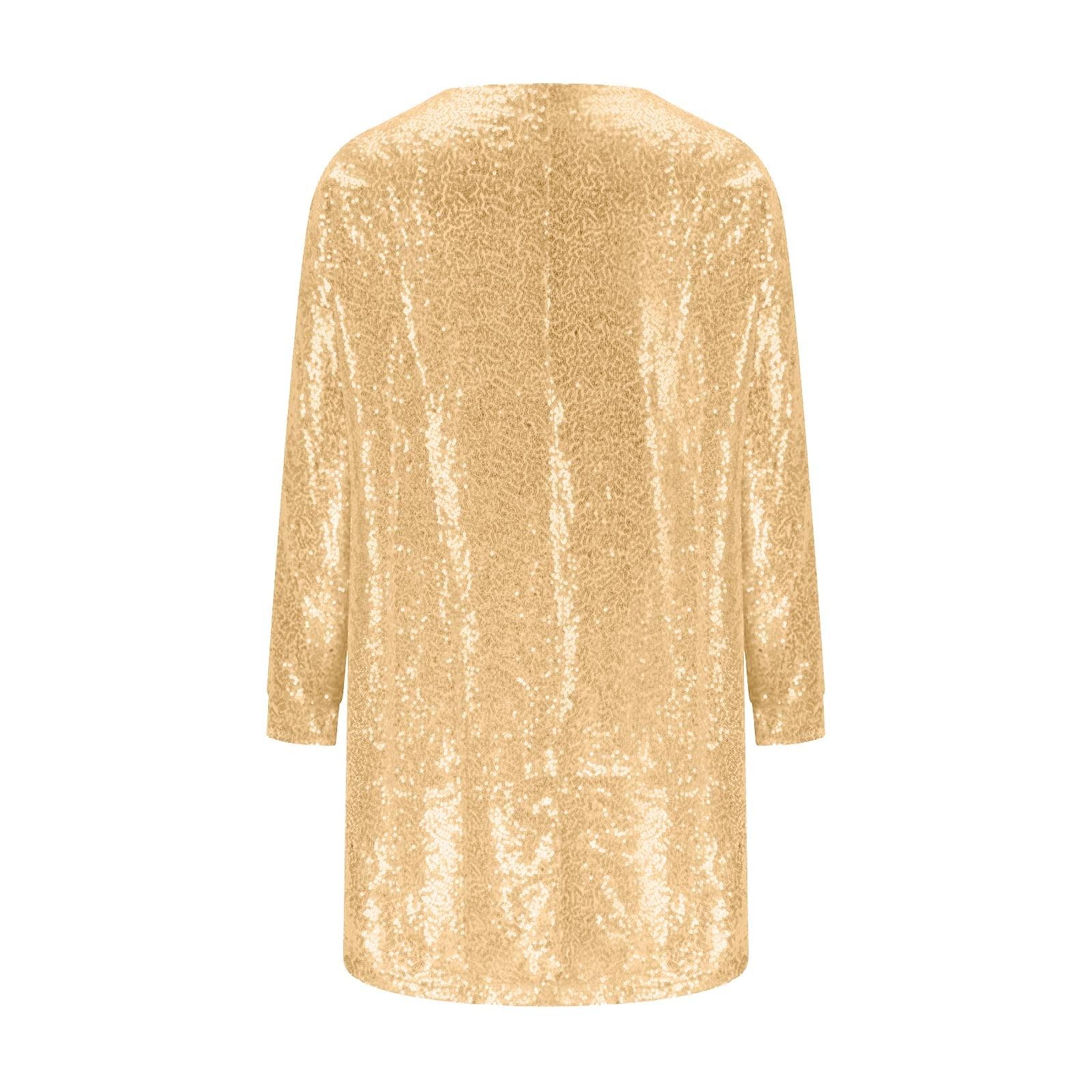 Pailettenkleider für Damen Party Glamour Outfit Kleider Frauen Sexy Paillettenkleid Pailletten Langarm Glitzer Festlich Ballkleid Brautkleid Abendkleid
