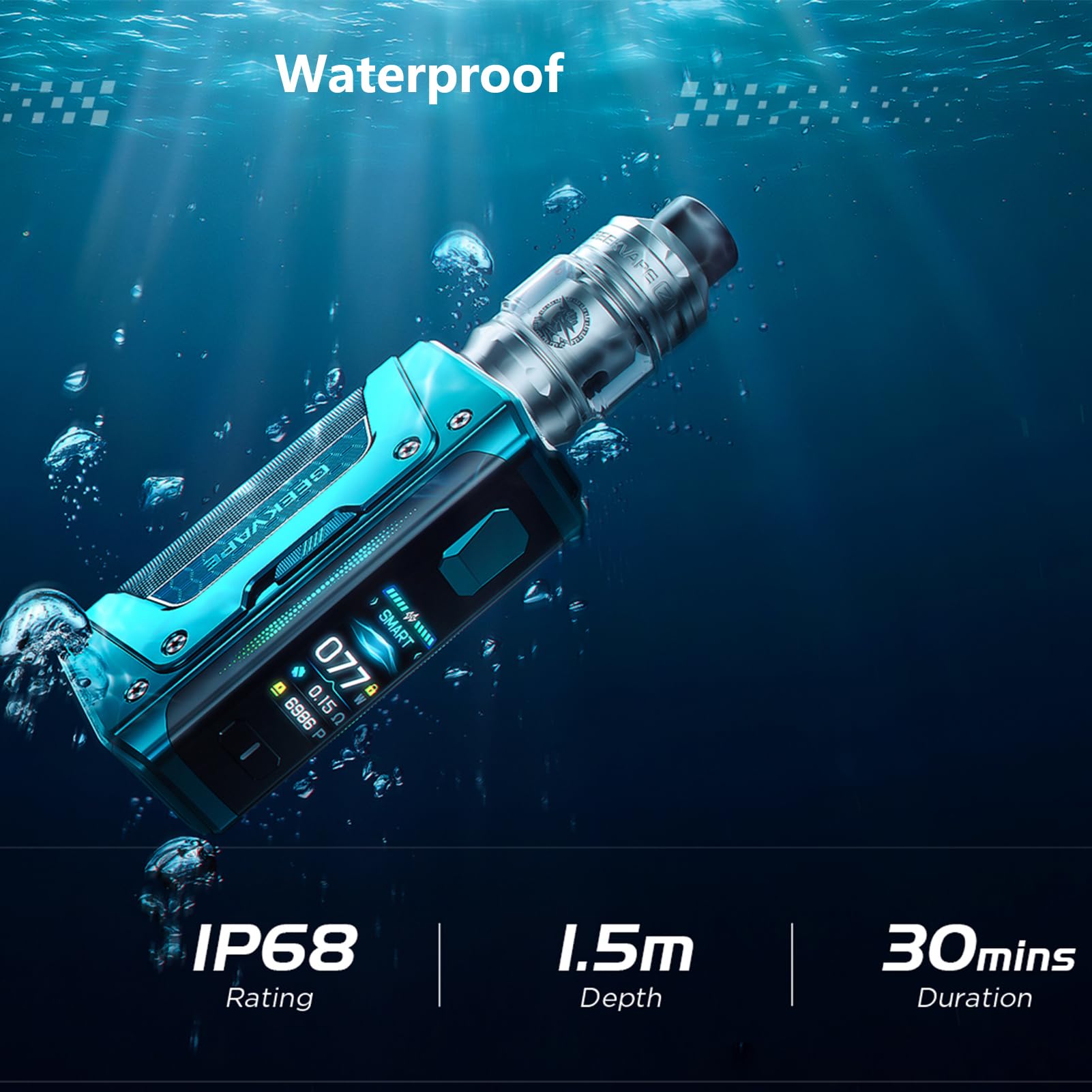GEEKVAPE Aegis Legend 5 Mod |200W Various Working Mode: ECO/SMART/NORMAL/CUSTOM/TC Support, Support Z Sub Ohm Tank/Z Nano 2 Tank/Z Fli 2 Tank, (No Tank/No Coil) (Frost Silber)