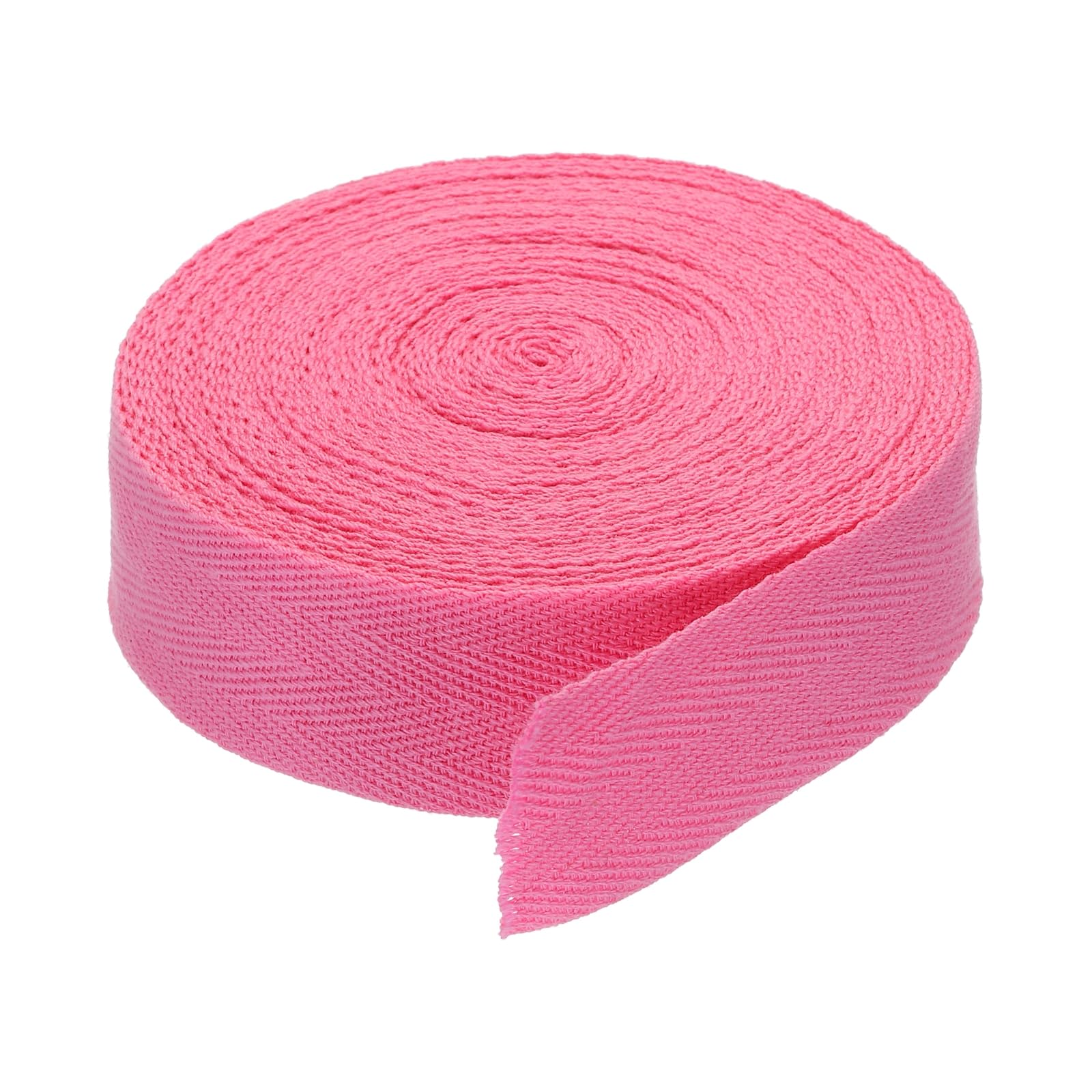 DMiotech 1.2"(3cm) 10 Yards Cotton Twill Tape Cotton Ribbons Bias Binding Tape Herringbone Tape Ribbons Pink for DIY Crafts Making Clothes