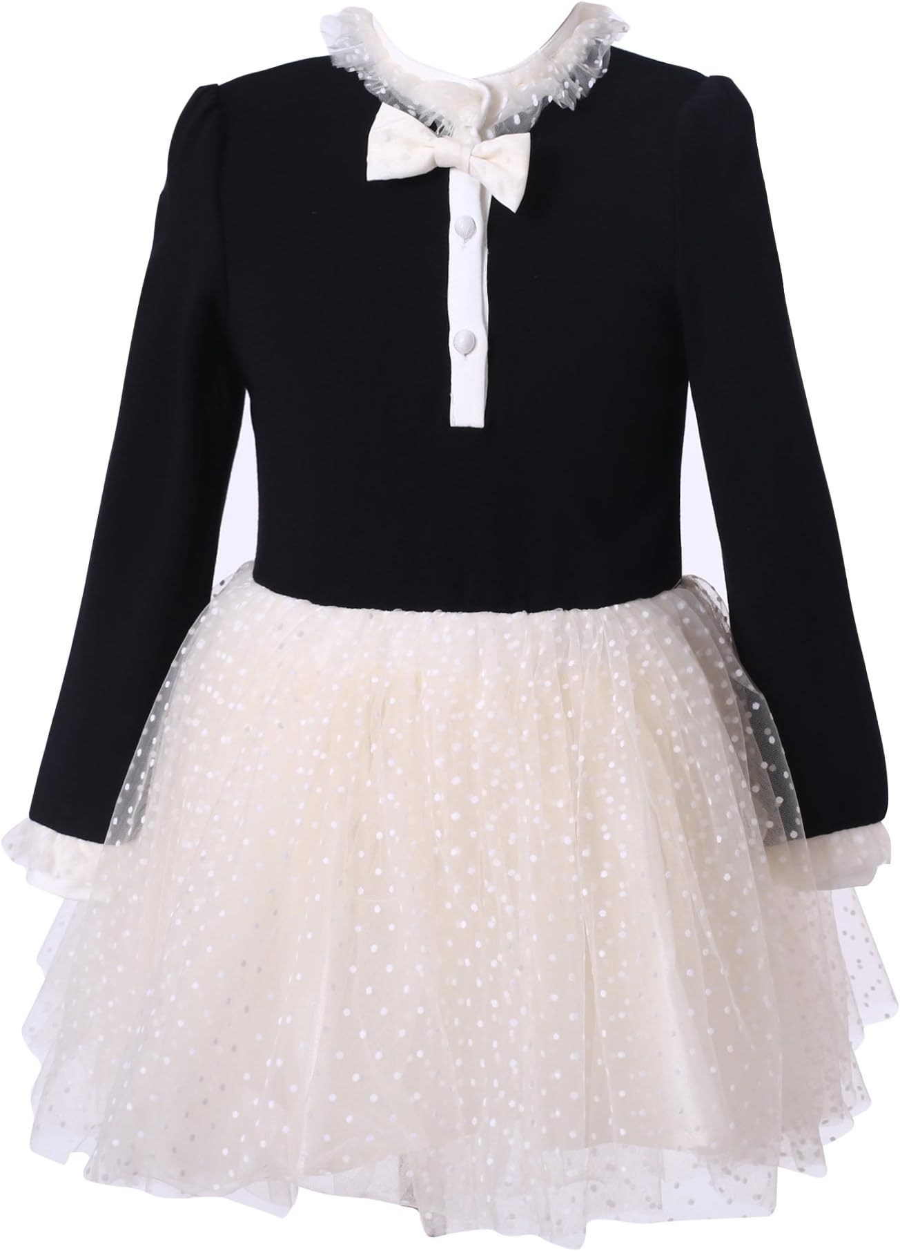 Richie House Girls' Princess Knit Top with Layered Mesh Bottoms Size 3-12 Rh2076