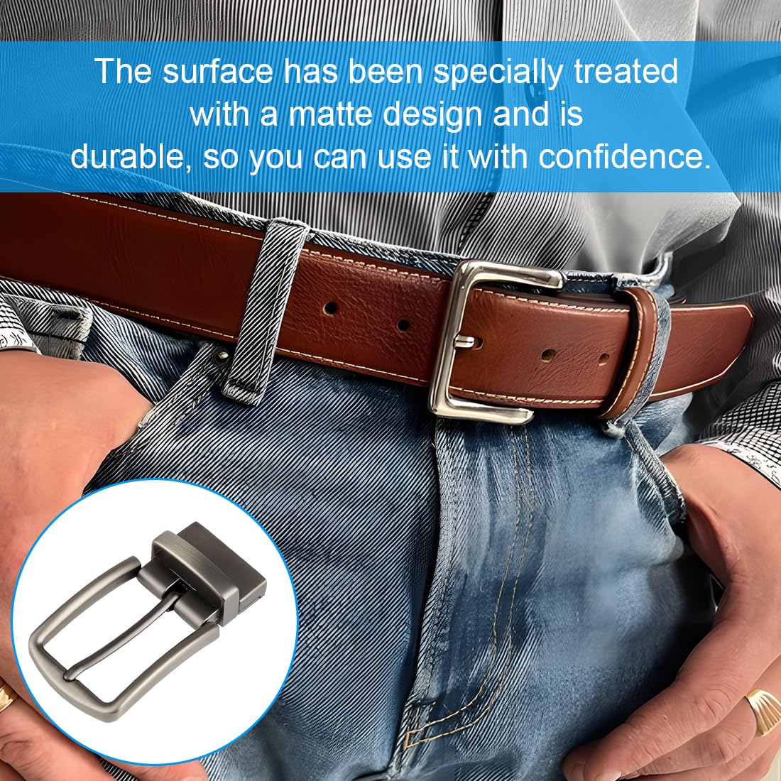 2 Fibbie Per Cintura Western 30mm - Vintage In Lega Per Stile Cowboy - Foto 14