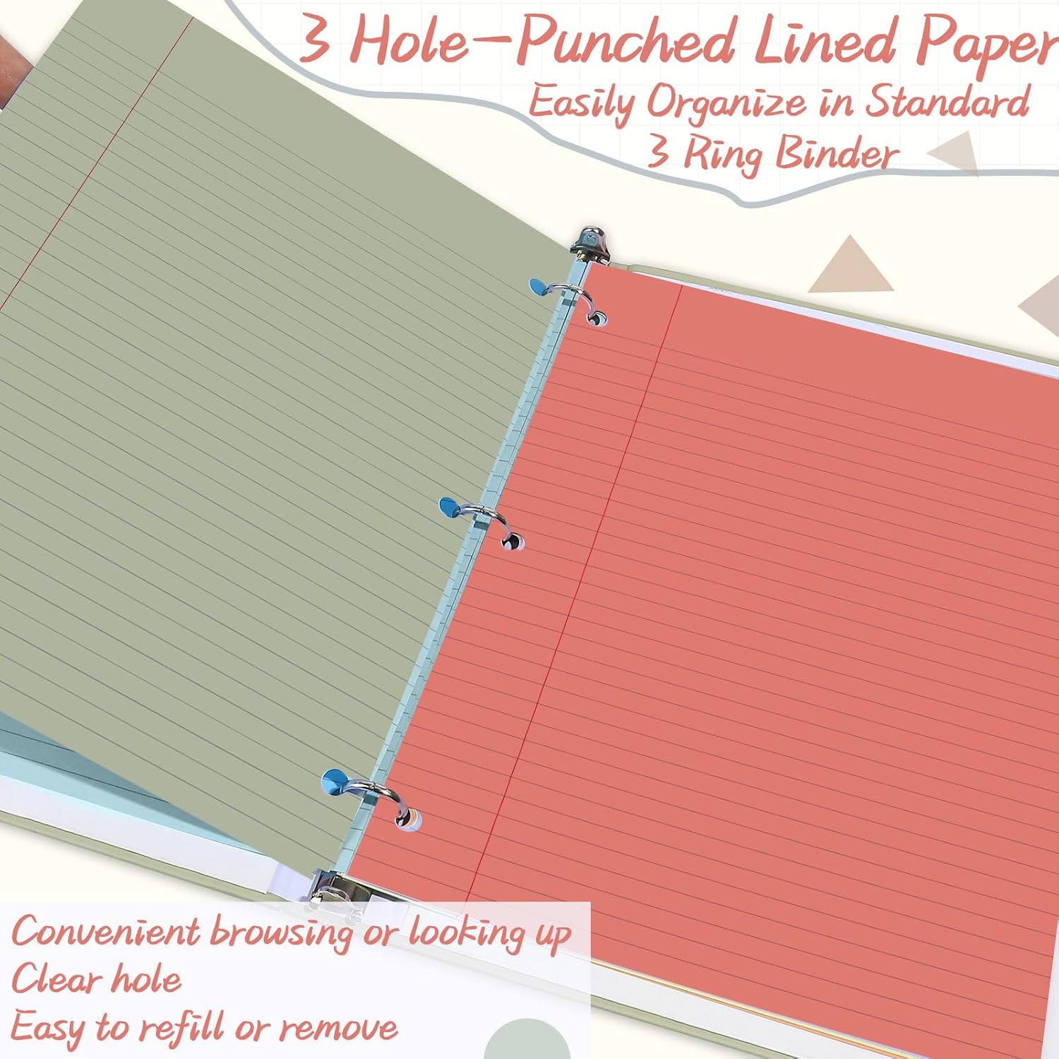10 Packs 8.5 x 11 inch Top Spiral Notebook with 3 Hole Punched Legal Pads 40 Sheets College Ruled Notepad Hard Cardboard Paper Wirebound Pads for Business School Office Home Supplies (Retro)