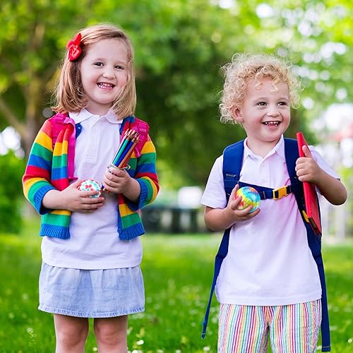 Miniatura 6 de Bolas de estrés de Halloween a granel de cara de fantasma, bolas de alivio del estrés, bolas coloridas y esponjosas, bolas de ejercicio de mano,