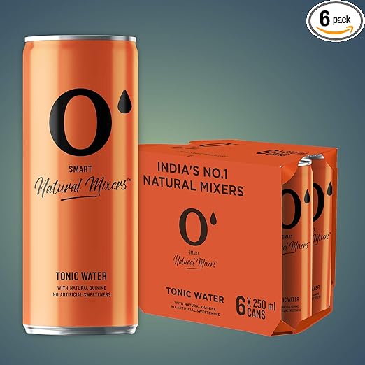 O' Smart Natural Mixer Tonic Water, 250 ml, Pack of 6