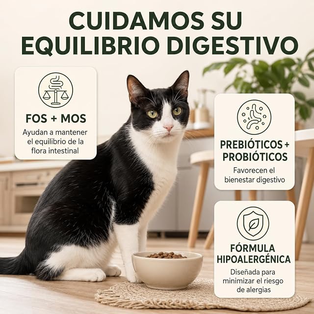 Foto 5 de 7 de Pienso Natural para Gatos Primera Calidad Sin Cereales con Salmón Fresc 2kg