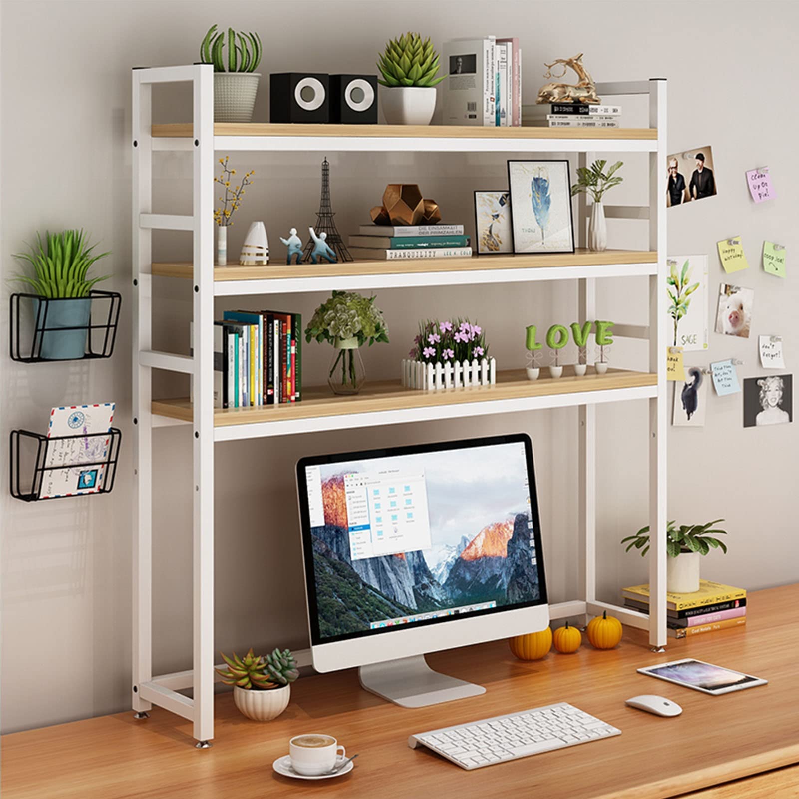 Étagère de bureau pour ordinateur en fer forgé : créez votre coin loft