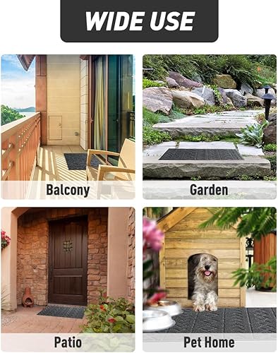 Miniatura 7 de AMOAMI - Tapete para puerta de entrada interior y exterior, tapete bohemio para puerta delantera, para entrada interior, entrada, tapete de