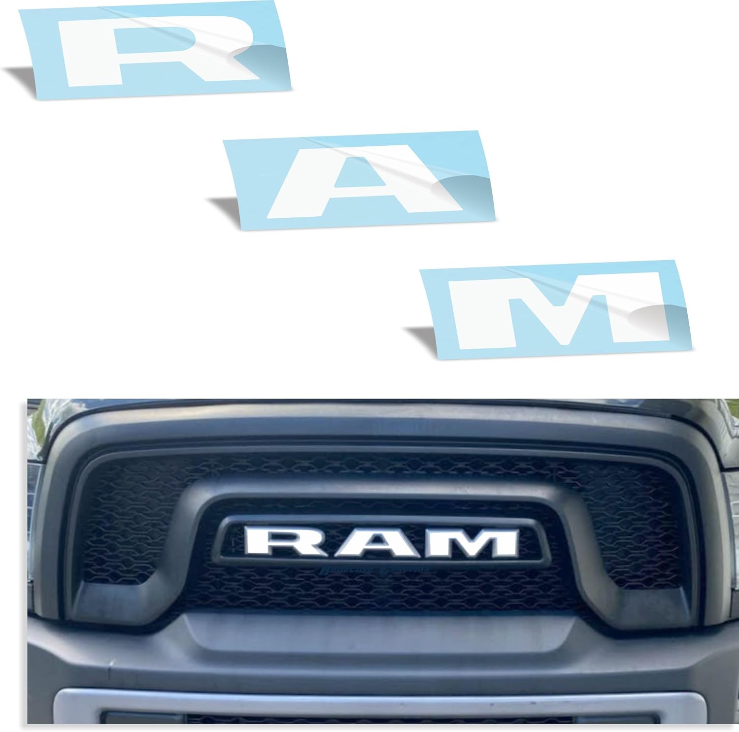 Amazon.com: Reflective Concepts RAM Grille Emblem Overlay Decal -Fits ...