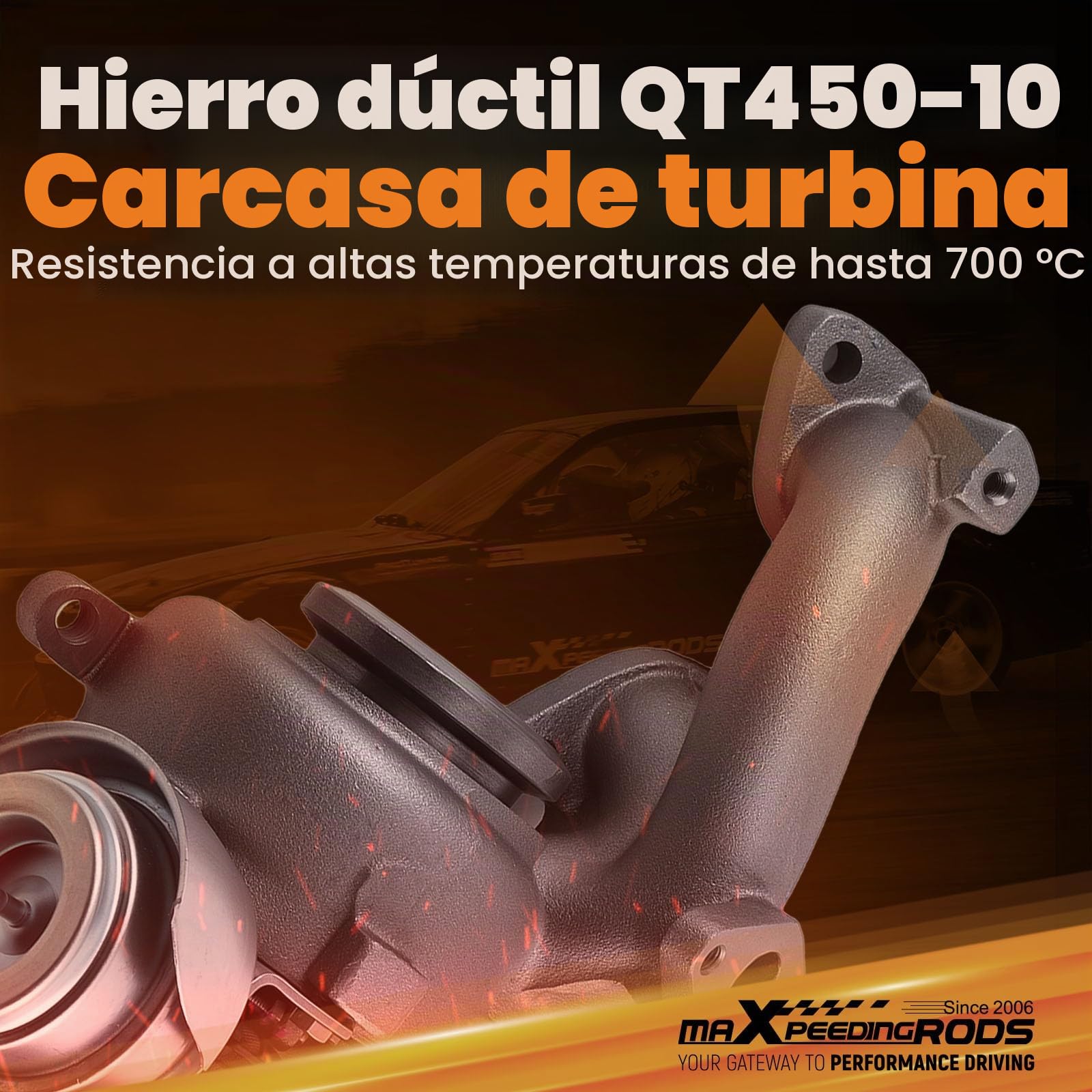 maXpeedingrods Turbocompresor GT1749V 724930- para 2.0TDI Motor BKD/AZV/BKP, Turbo 136/140CV para Seat Altea Leon Toledo para Audi A3 para VW para Skoda 03G253019A 03G253014H 03G253010J