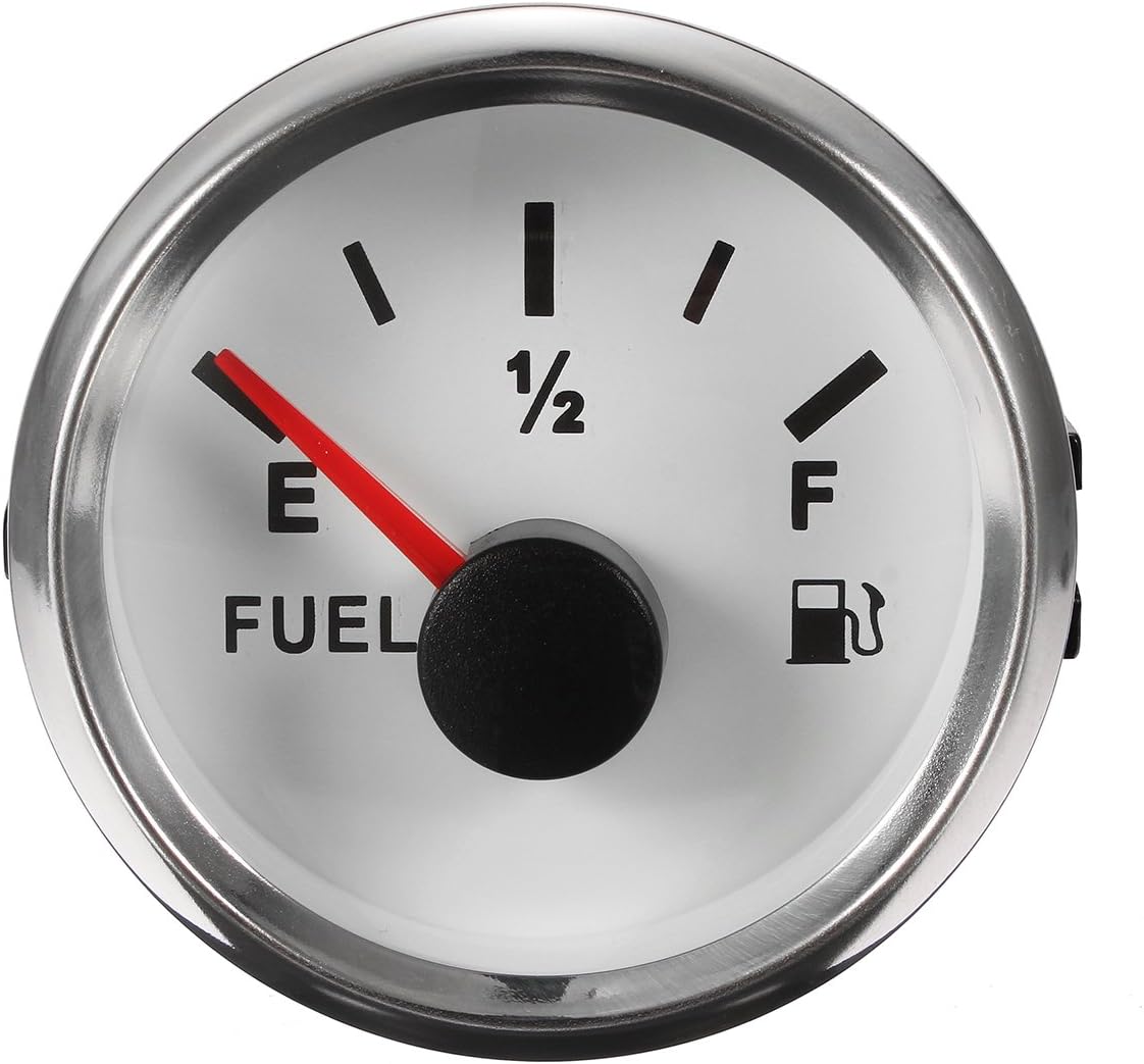 Wooya 12/24V 52Mm 0-190Ohms Marine Boat Fuel Oil Tank Level Gauge Indicator Multi-Plug