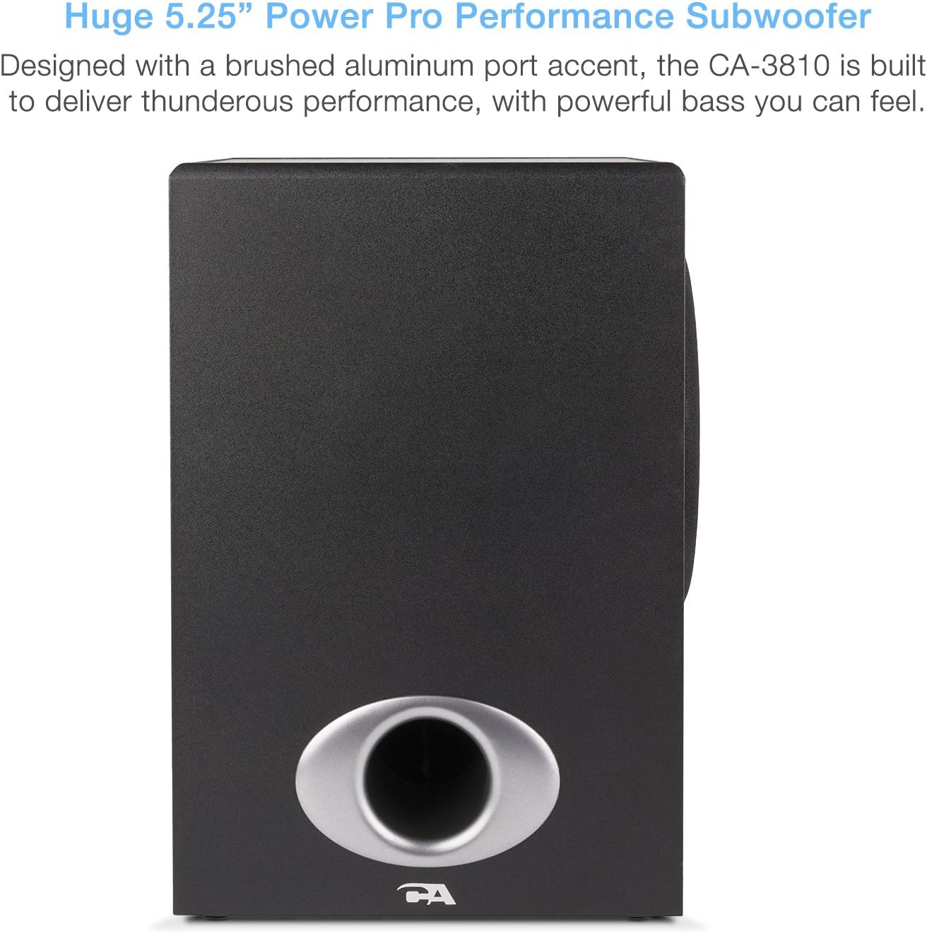 Best Review Cyber Acoustics High Power 2.1 Subwoofer Speaker System with 80W of Power – Perfect for Gaming, Movies, Music, and Multimedia Sound Solutions (CA-3810)