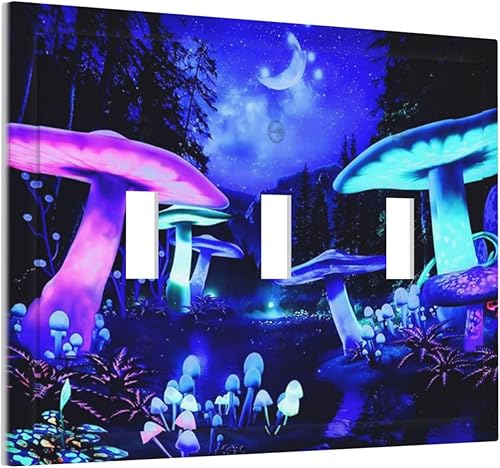 Miniatura 593 de Vista de ventana, isla tropical, playa, palmeras, cielo soleado, cubierta de interruptor de luz de palanca individual, placa decorativa de pared