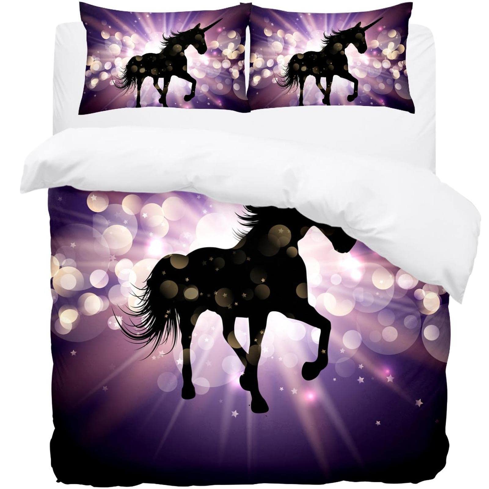Housse de couette licorne violette pour transformer la chambre de votre fille