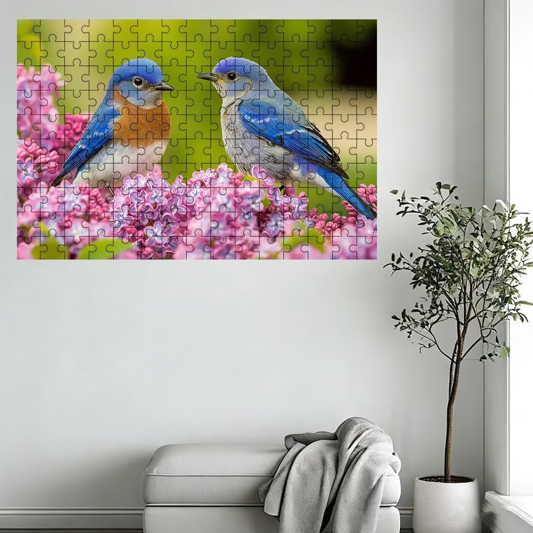 Puzzle 1500 elementów dla dorosłych, puzzle 1500 elementów ptaków, puzzle kwiatowe dla dorosłych z wykwintnym pudełkiem do pakowania, gry edukacyjne, duże drewniane puzzle na prezent dla kobiet