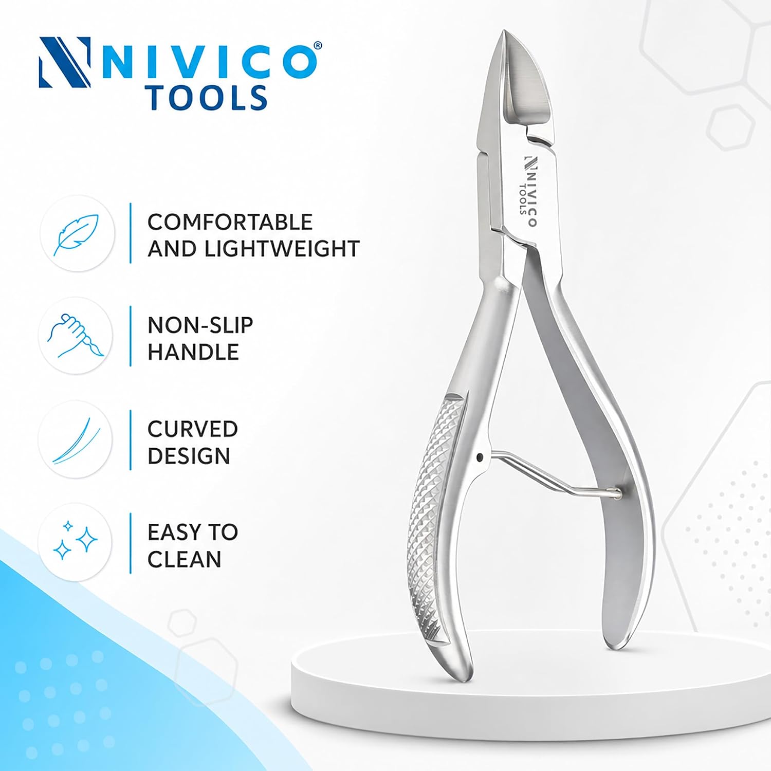 Premium Nail Cutter – High-Carbon Stainless Steel Fingernail & Toenail Clipper – Ultra-Sharp Precision Trimmer with Ergonomic Wide Lever & Built-In File for Men, Women & Salon