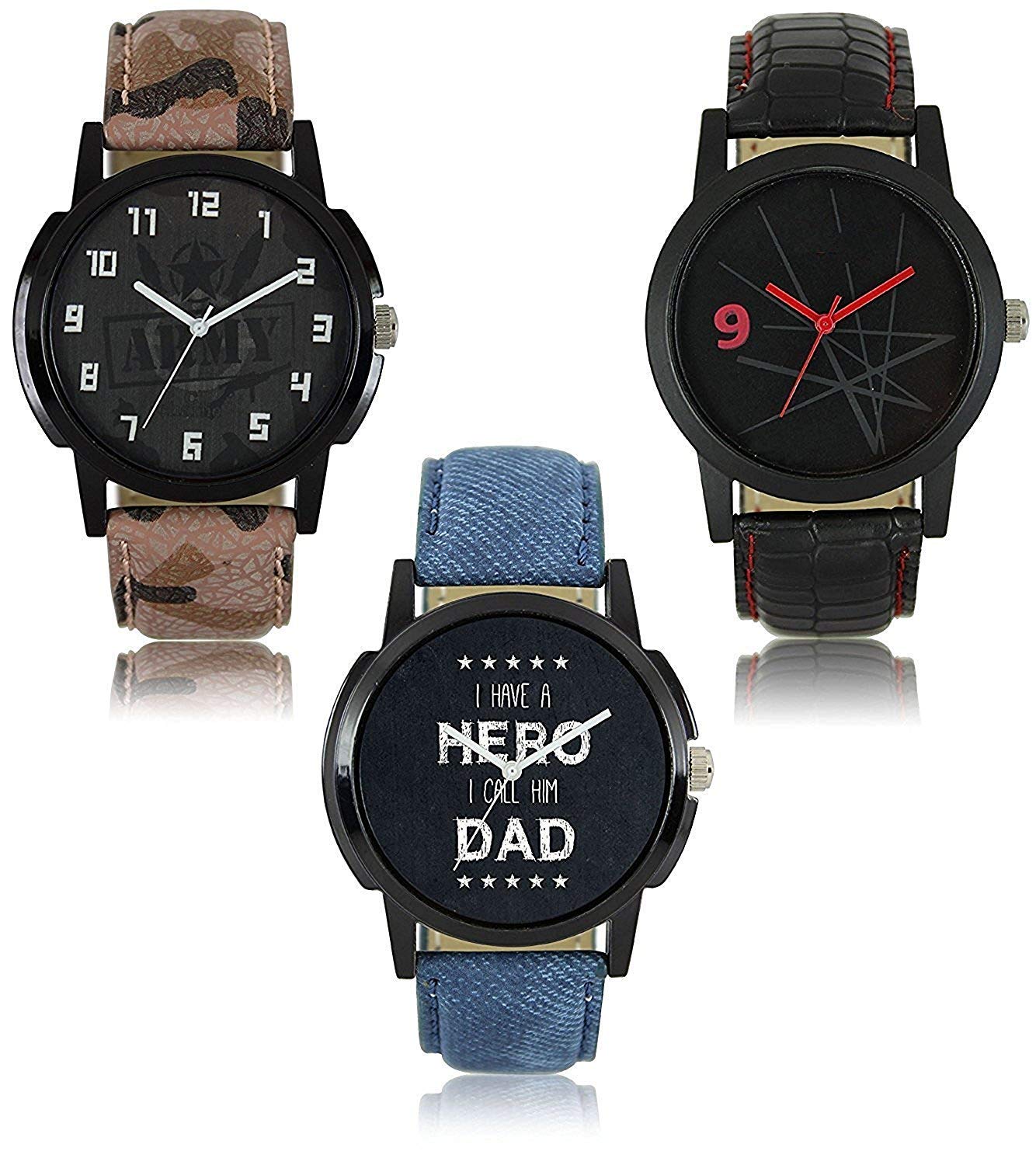 Jay Enterprise Pack of 3 Multicolour Analog Analog Watch for Men and Boys (B07PZZJX6N) Amazon Price History, Amazon Price Tracker