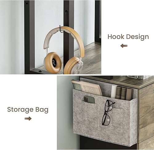 Miniatura 5 de Itaar Archivador de 2 cajones con cerradura archivador se adapta a cartas legales tamaño A4 carpetas de archivos colgantes archivadores para oficina