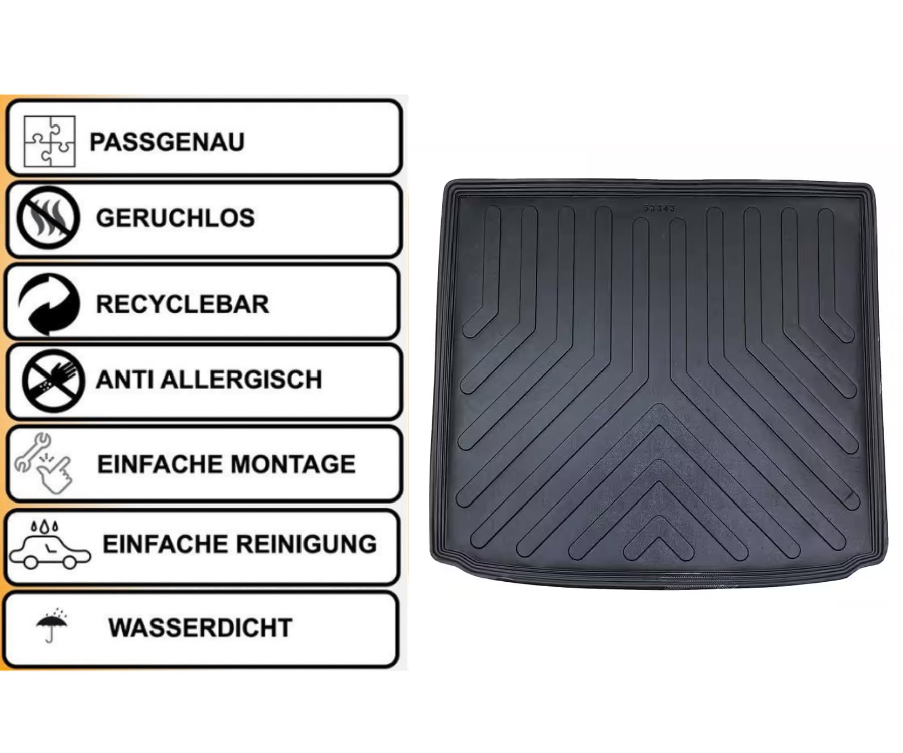 Rizline 3D górna mata do bagażnika do Ford Focus Turnier Kombi SW od 2018