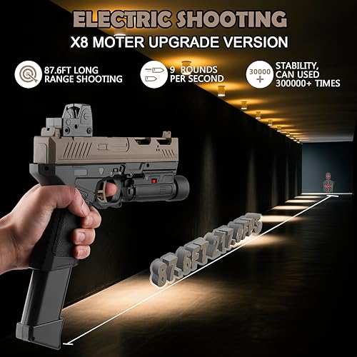 Miniatura 3 de Juguetes eléctricos de gel X8, lanzador automático completo incluye tambor y gafas para juego de equipo al aire libre, versión actualizada X2 para