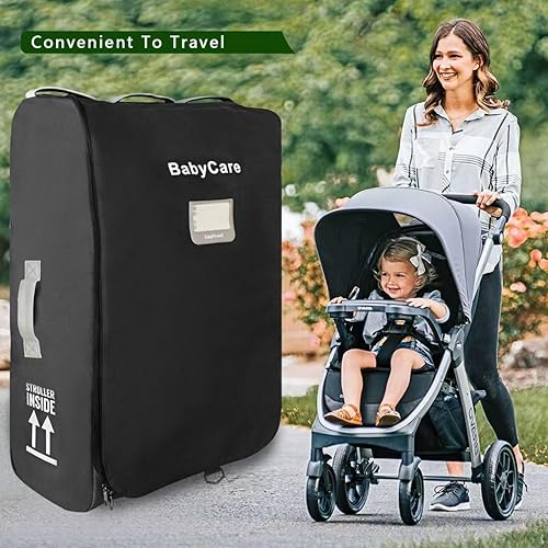 Miniatura 5 de Bolsa de viaje para cochecito compatible con UPPAbaby Vista, Vista V2, Cruz V2, Uppa-bolsa de bebé con ruedas, asas dobles, etiqueta de equipaje
