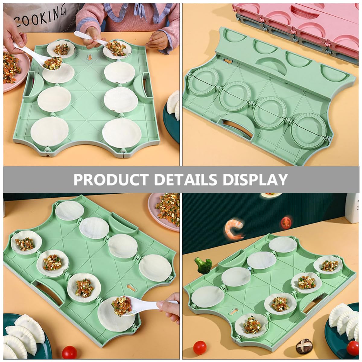 SUPVOX Molde para Hacer Empanadillas y Arepas Mango Ergonómico de Pp Verde, Fácil de Limpiar, Adecuado para Tiendas de Desayuno y Restaurantes de Dumplings