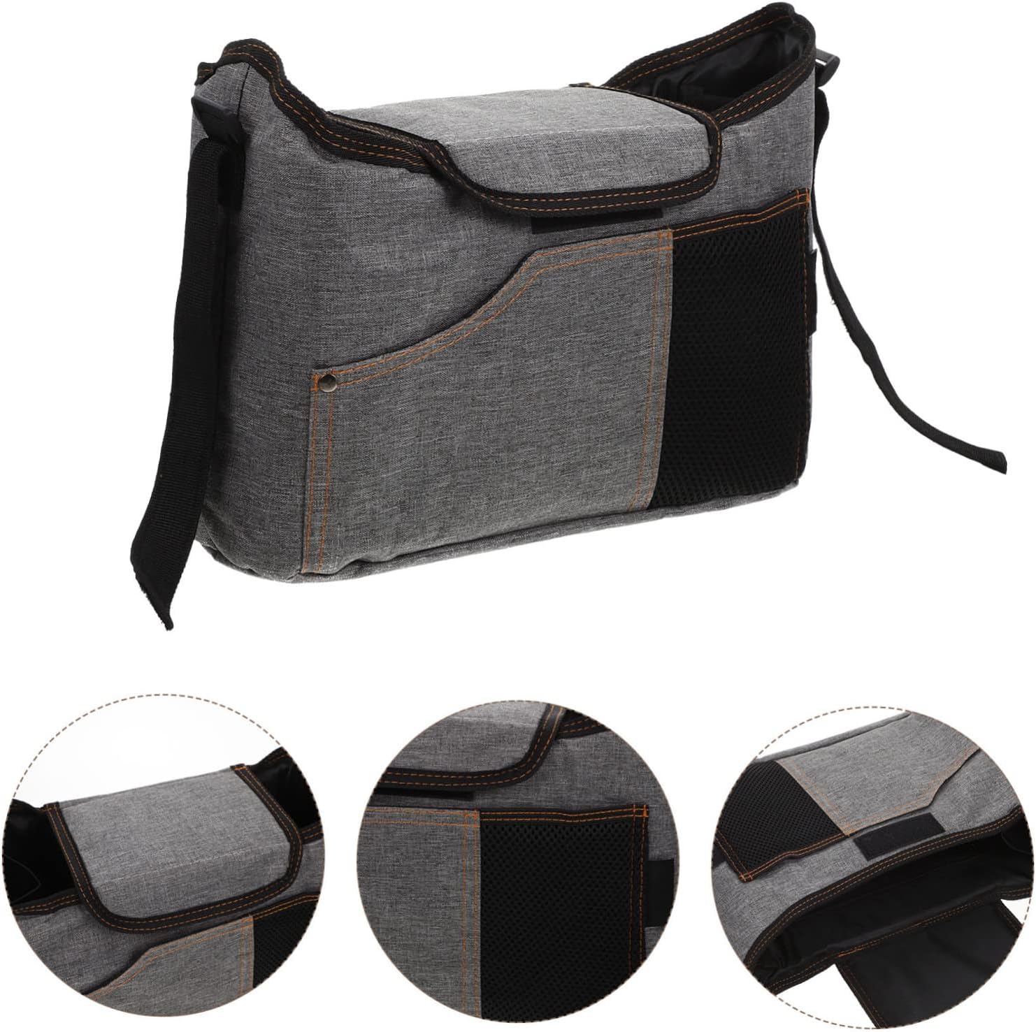 Stroller Organizer Bag Adjustable Strap Stroller Hanging Diaper Holder for Baby Supplies Waterproof Cup Holder Compatible