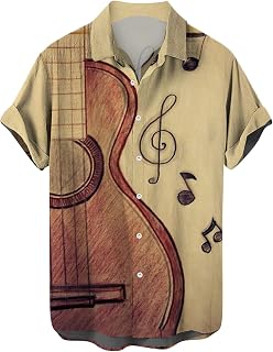 Hawaii Shirts Men's Independence Day Personality Flag Printed Button Collar T-Shirt Shirt Short Sleeve Shirt Men Pastel