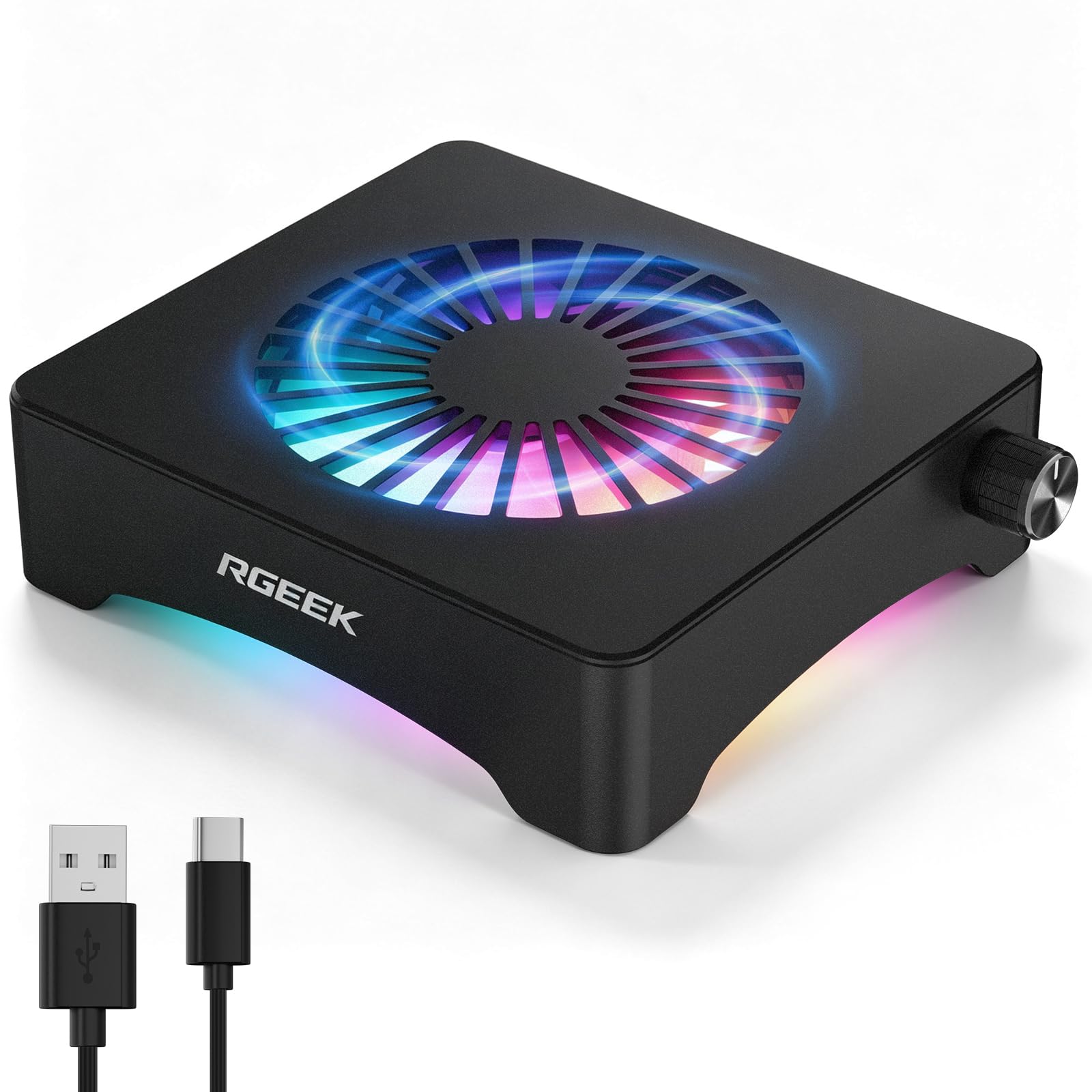 Ventola USB silenziosa per computer, base mini ventola di raffreddamento