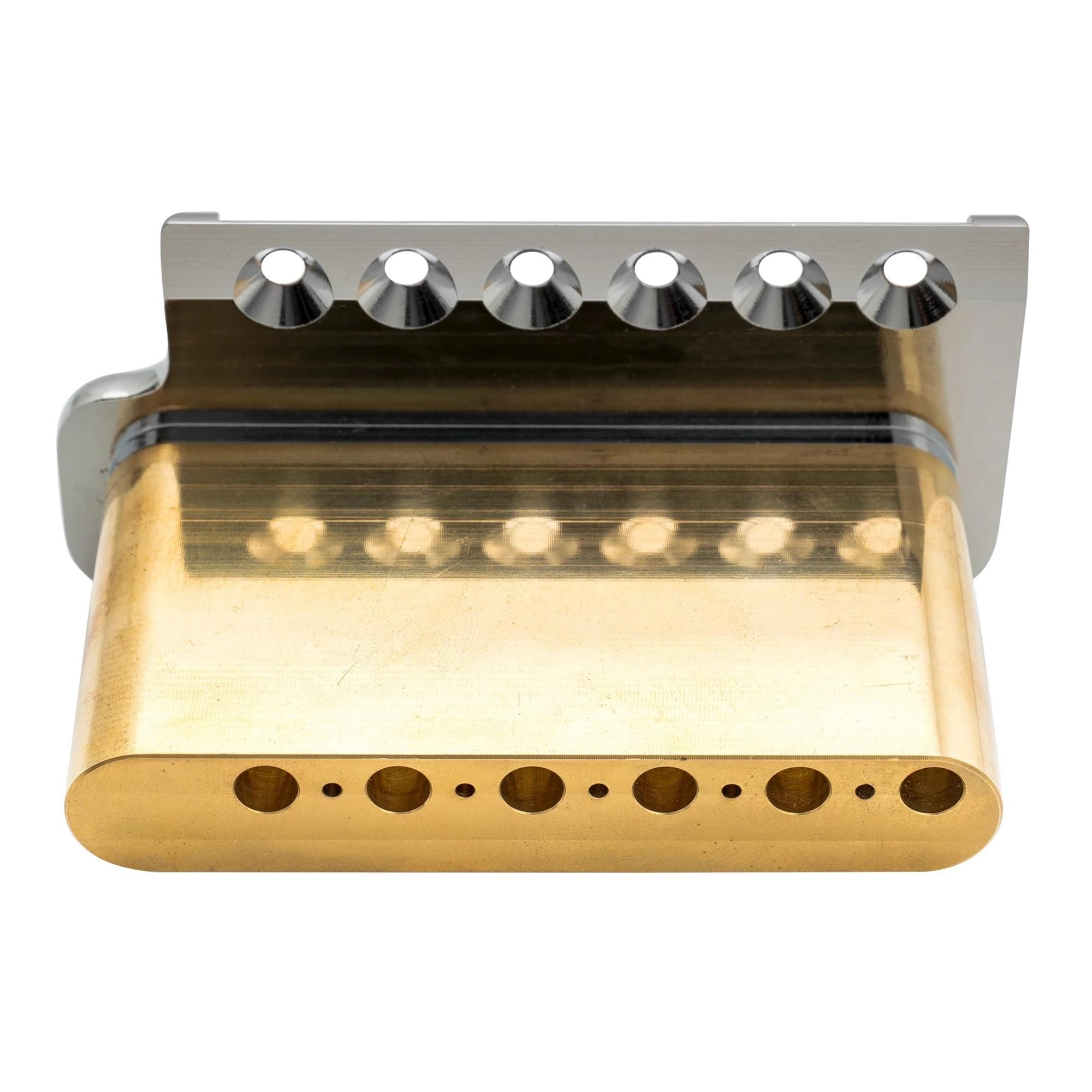 Puente Trémolo De Latón Macizo De 52.5 Mm Adecuado Para Guitarras Eléctricas Principiantes | Puente de guitarra(Chrome)