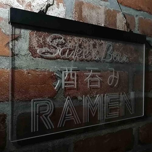 Miniatura 4 de Sake and Beer Ramen Japón Señal de neón LED de doble color azul y rojo 24 x 16 pulgadas st6s64-i3974-br