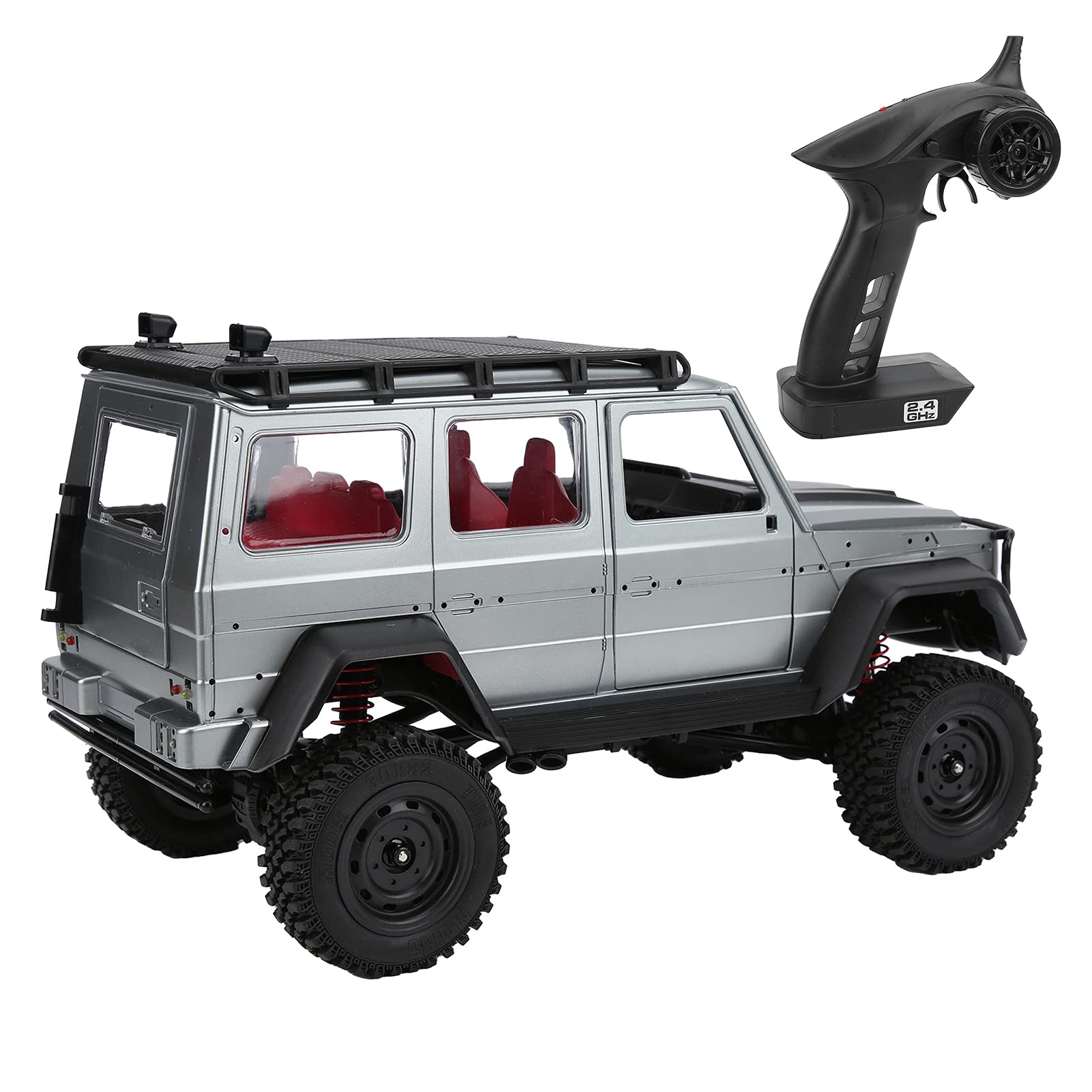 MN86 1:12 Auto Telecomandata Giocattolo da Arrampicata in Plastica Durevole per Bambini Divertimento Elettrico Tempo di Gioco 36 X 19 X 19,5 Cm (Argento)