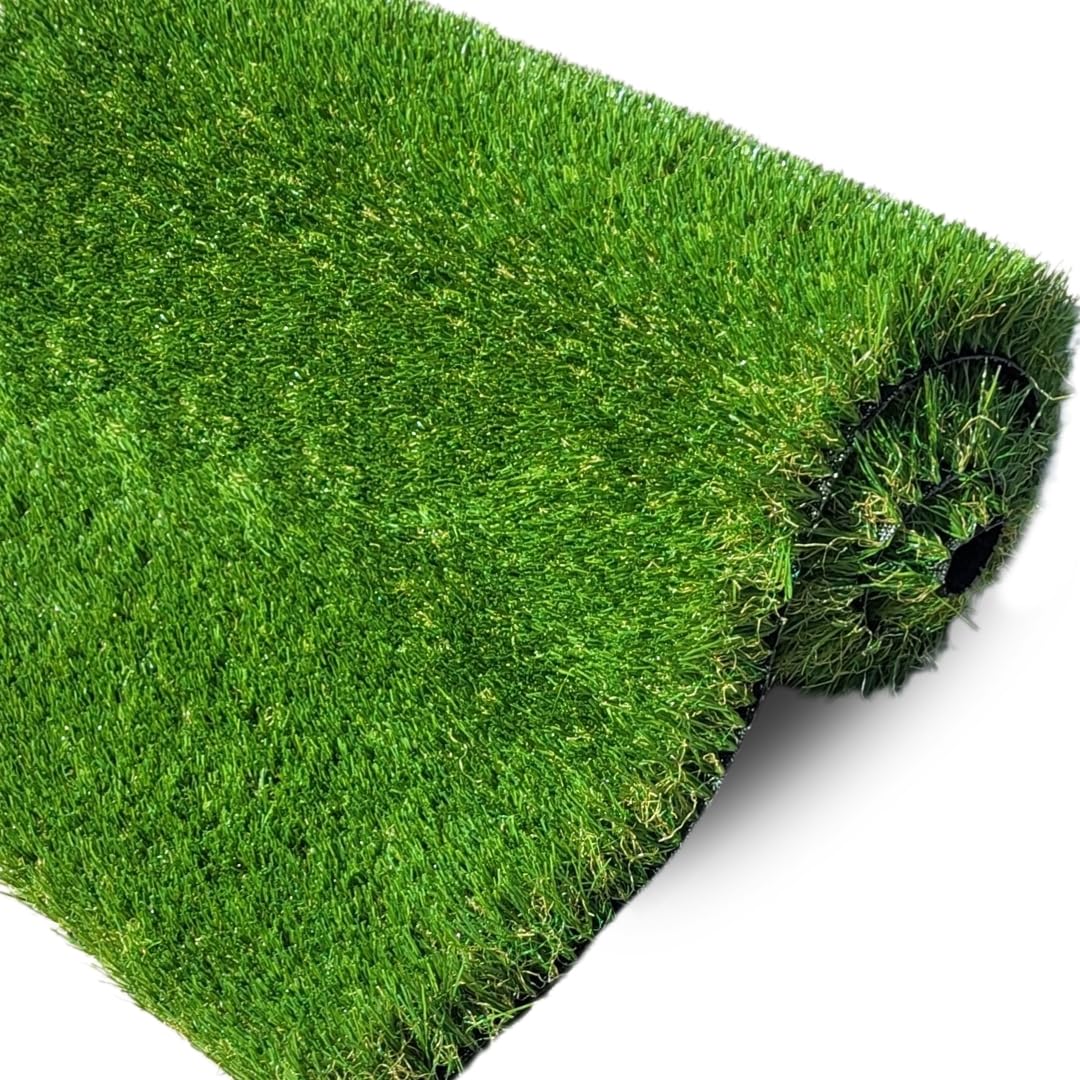 Artificial Grass 40mm & 30mm – Natural & Realistic Soft Lush High Density Fake Green Grass Roll Turf for Garden, Play Area | Pet-Friendly | UV-Resistant | Low Maintenance Lawn (30mm Height, 4m x 2m)