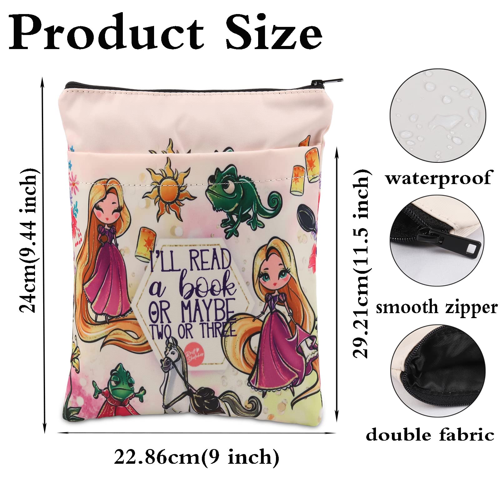 KEYCHIN Princess Rapunzel Book Sleeve Princess Fairy Tale Gifts I'll