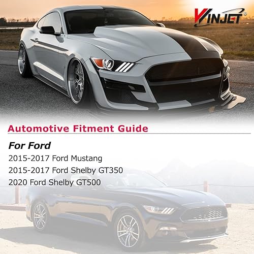 Miniatura 4 de Winjet Conjunto de faros delanteros LED para Ford Mustang 2015-2017  Ford Shelby GT350 2016-2020  Ford Shelby GT500 2020-2021 de repuesto para
