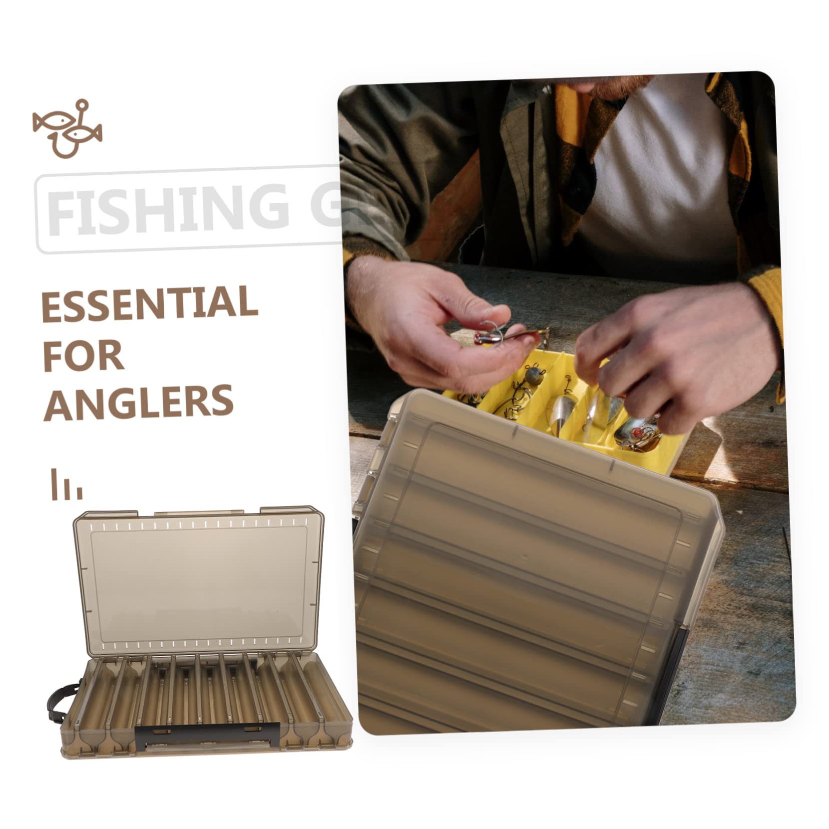 Köderbox köder Box angelkoffer Angel zubehör Box Angeln Aufbewahrungshalter Behälter für Angelköder Angelzubehör Angelhakenhalter tragbare Kästen für Angelausrüstung Plastik