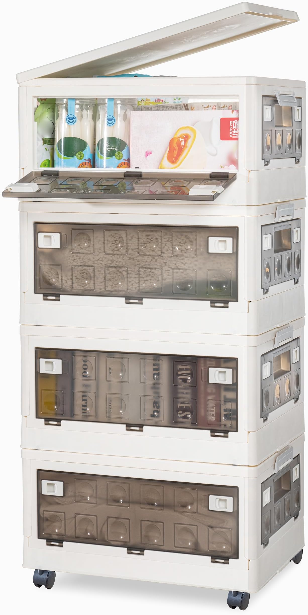 Amazon.com - SET of 3 Large Stackable Folding Storage Bins -14.5Gal ...