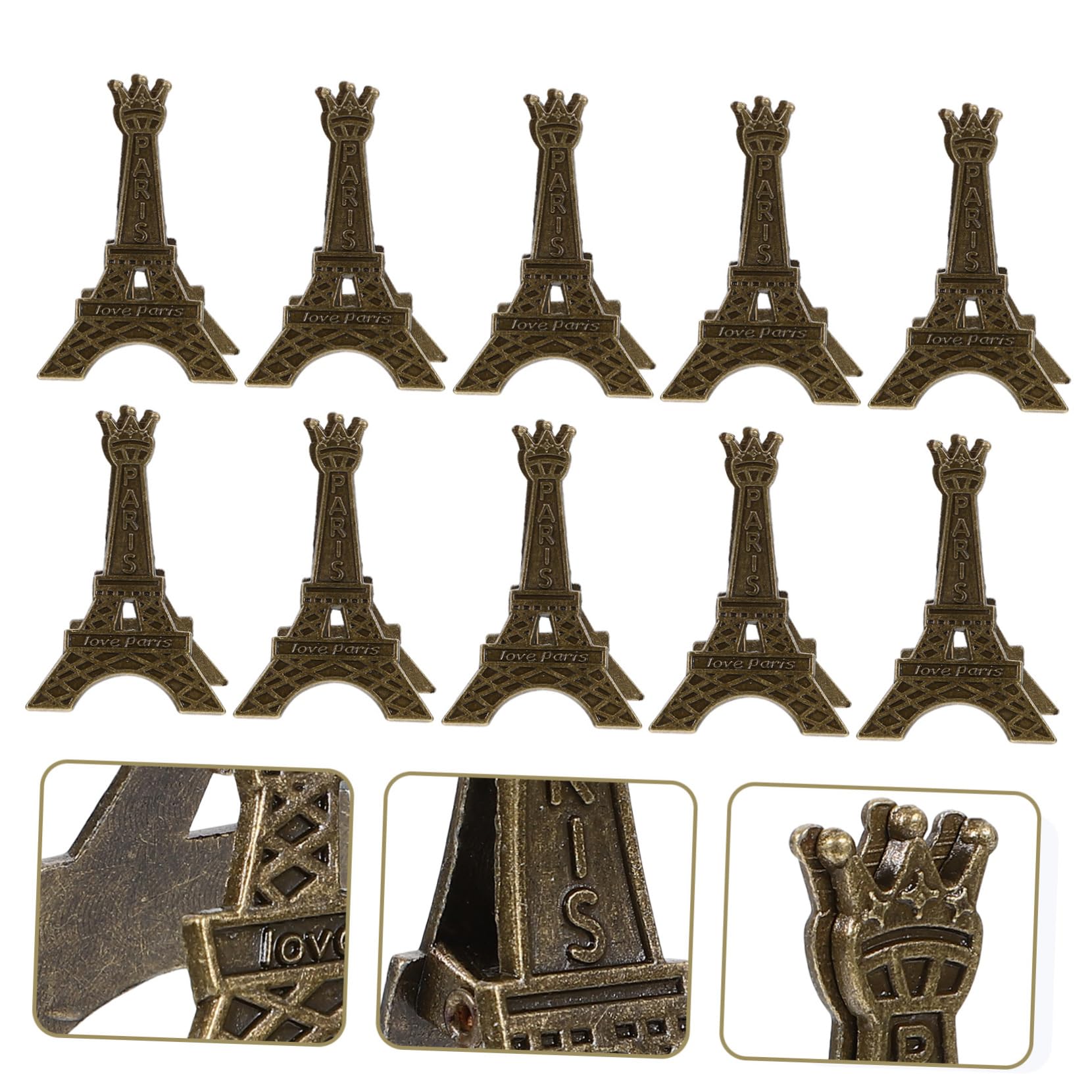 OSALADI 4 set Porta Biglietti Da Visita A Torre In Metallo Porta Biglietti Da Visita Da Tavolo Decorazioni Da Tavolo Porta Segnaposto Fermaglio Per Numero Da Tavolo 10 pezzi * 4