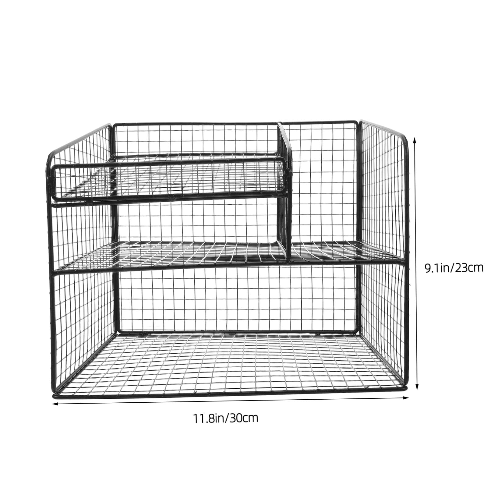 Artibetter Rack de stockage téléphonique plateau de document phone stand for desk bac à lettre rack de documents Organisateur de bureau organisateur de fichiers de bureau bac à fichier Black