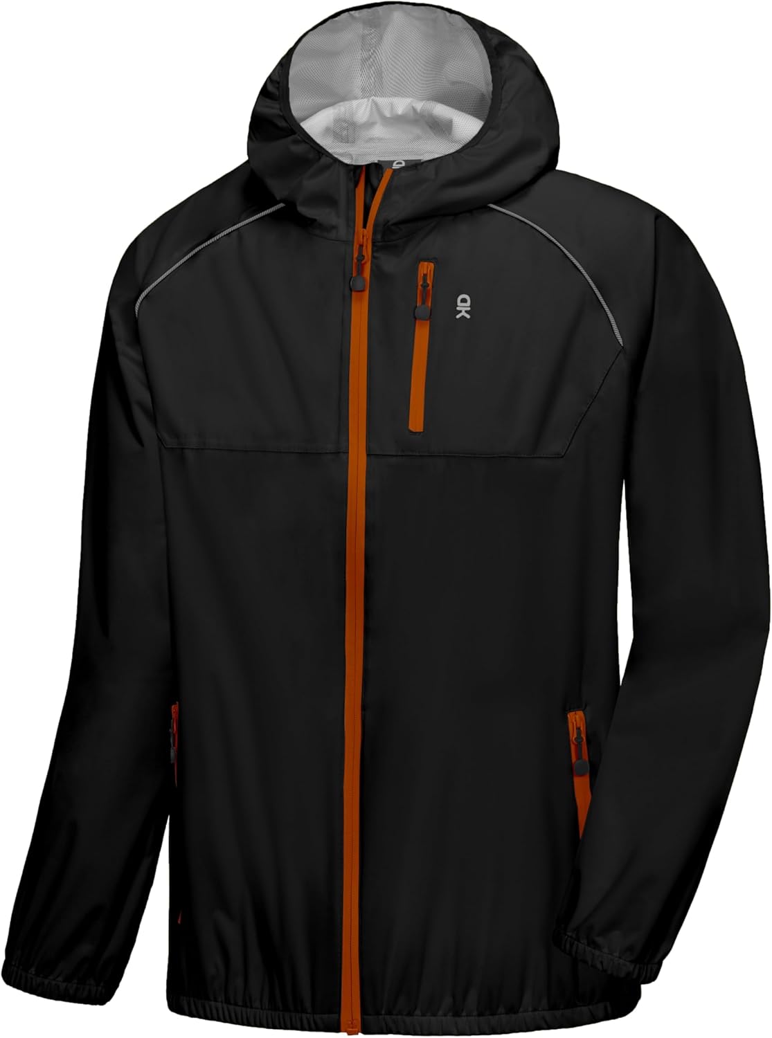 Little Donkey Andy Men's Cycling Stretch Rain Jacket with Hood, Windproof and Waterproof, Ultralight Windbreaker,Packable