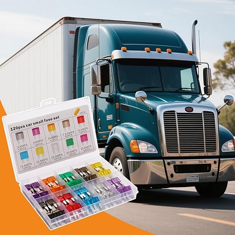Automotive Fuses Assortment Set 120-Piece Vehicle Fuse Assortment Vehicle Parts Replacement Tools & Accessories for Mechanics Enthusiasts & Beginners with Motorcycle Compatibility