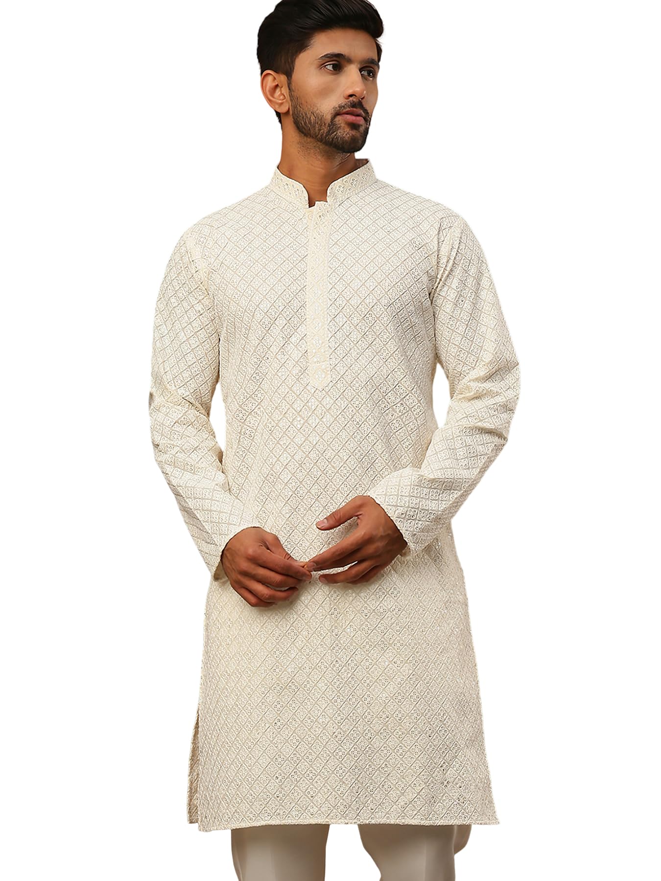 jompers Men’s Ethnic Cotton Embroidered Kurta-picture-14