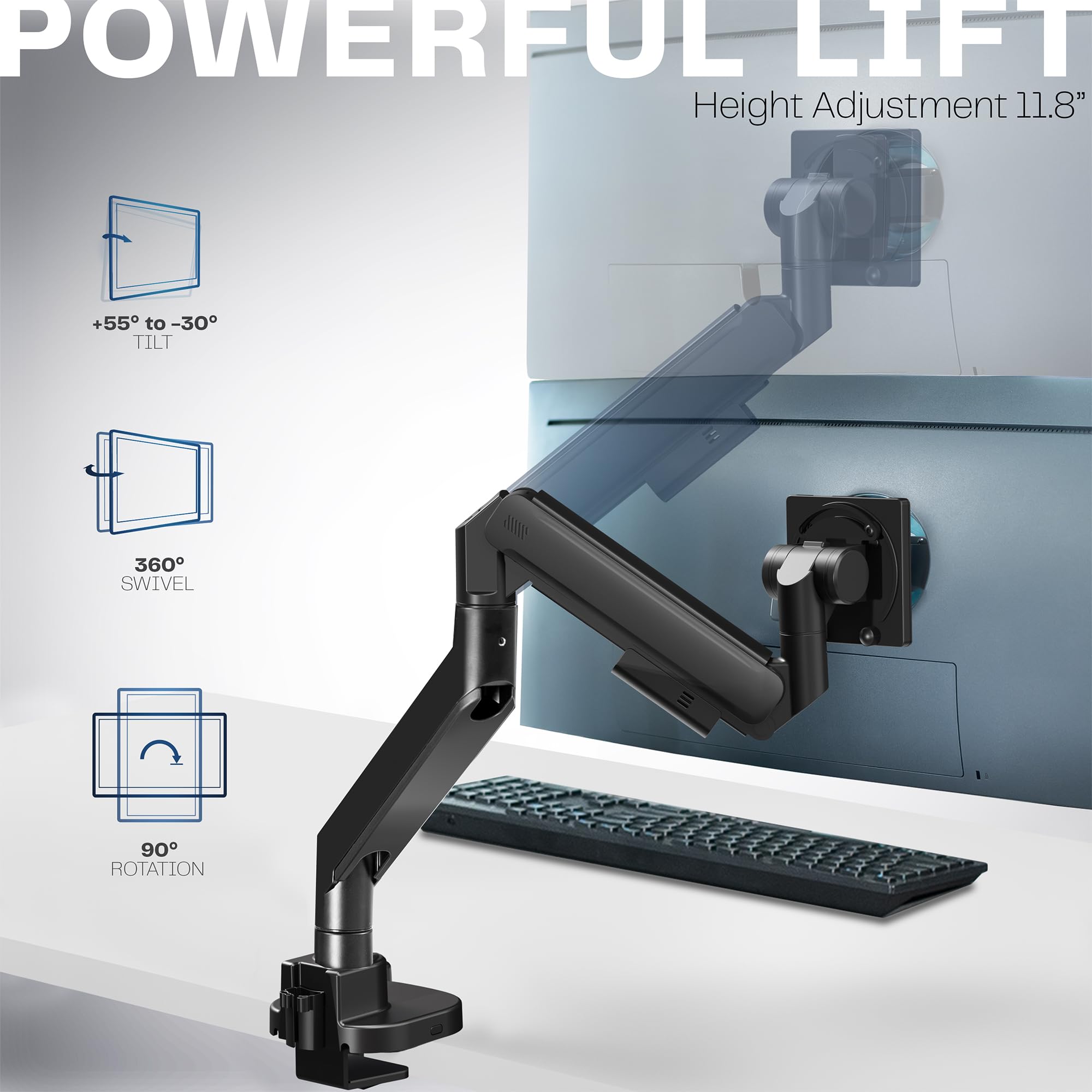 VIVO Heavy Duty Ultrawide Monitor Arm for 57 inch Screens up to